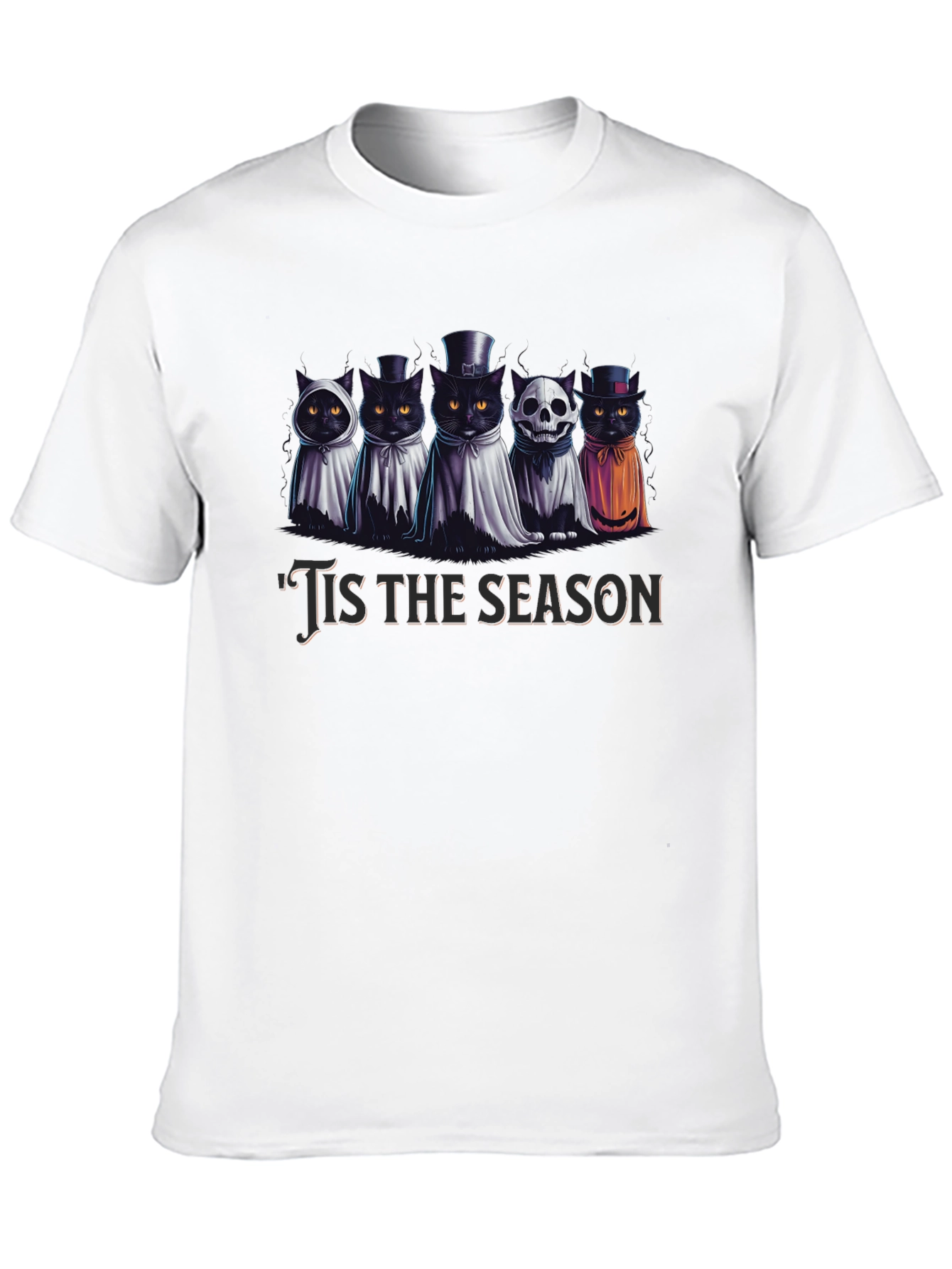 Spooky Cats Tis the Season Halloween T-Shirt