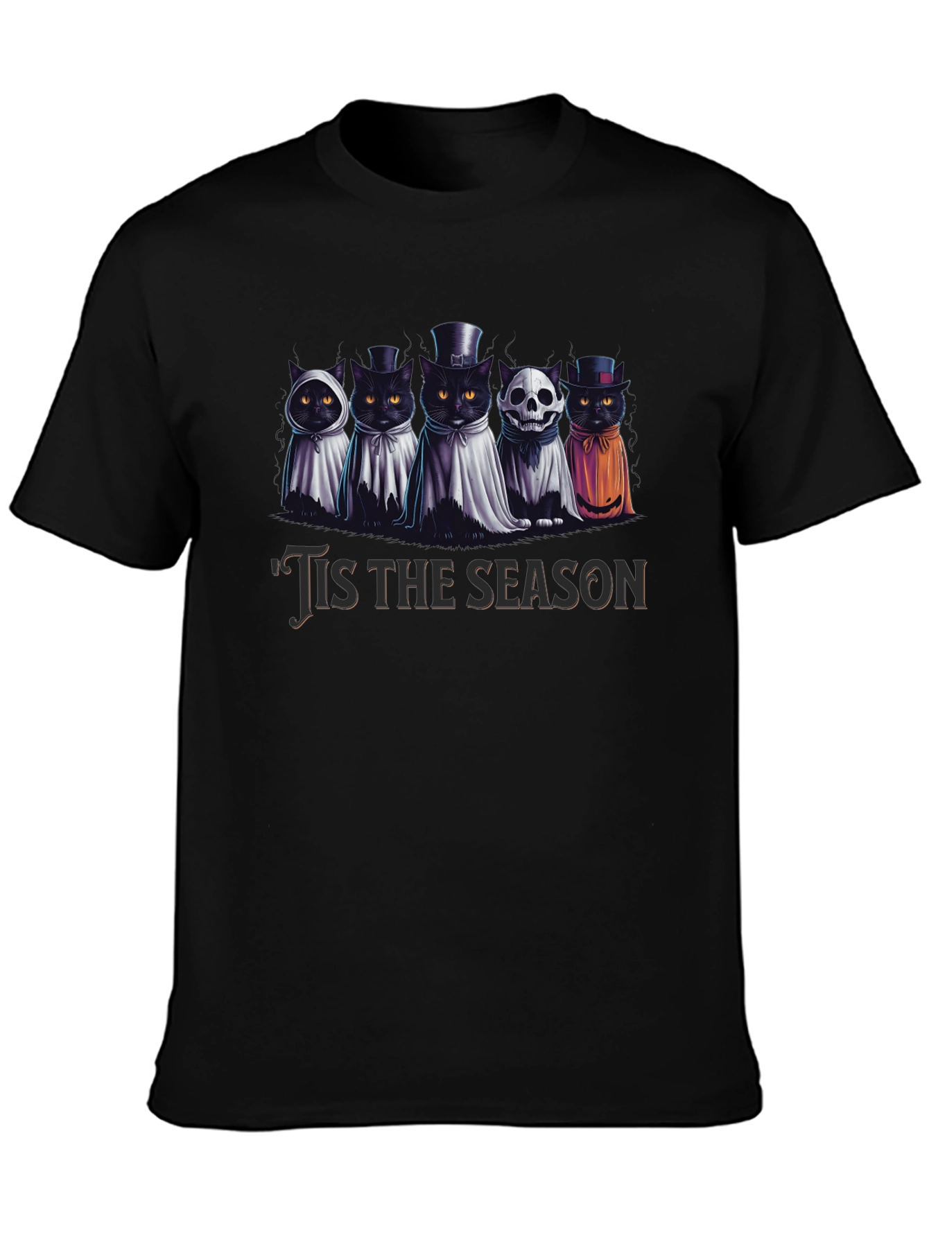 Spooky Cats Tis the Season Halloween T-Shirt