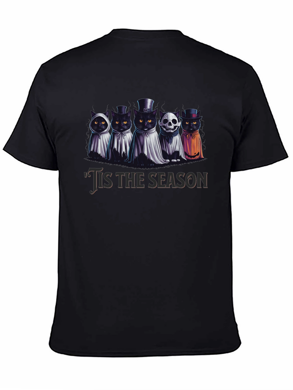 Spooky Cats Tis the Season Halloween T-Shirt
