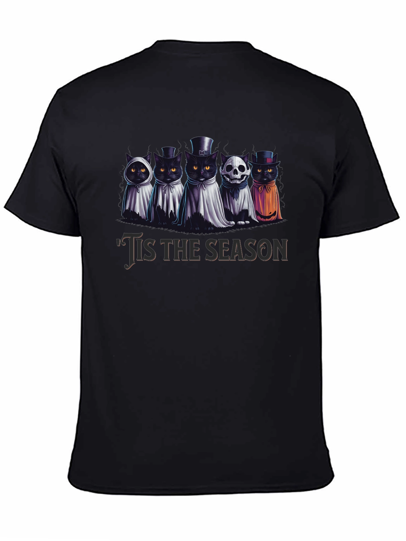 Spooky Cats Tis the Season Halloween T-Shirt