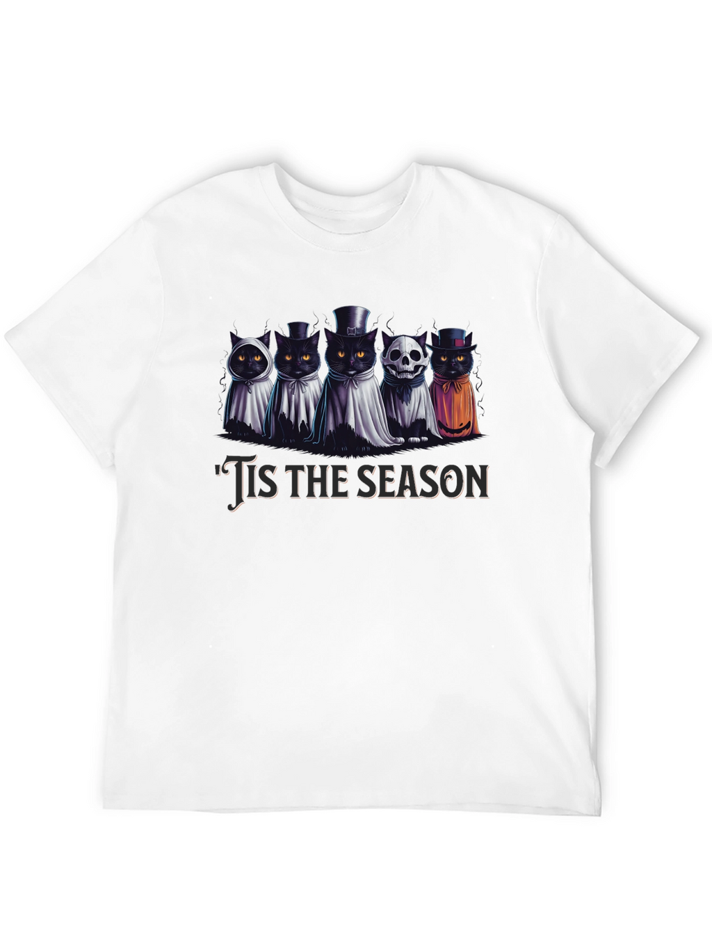 Spooky Cats Tis the Season Halloween T-Shirt