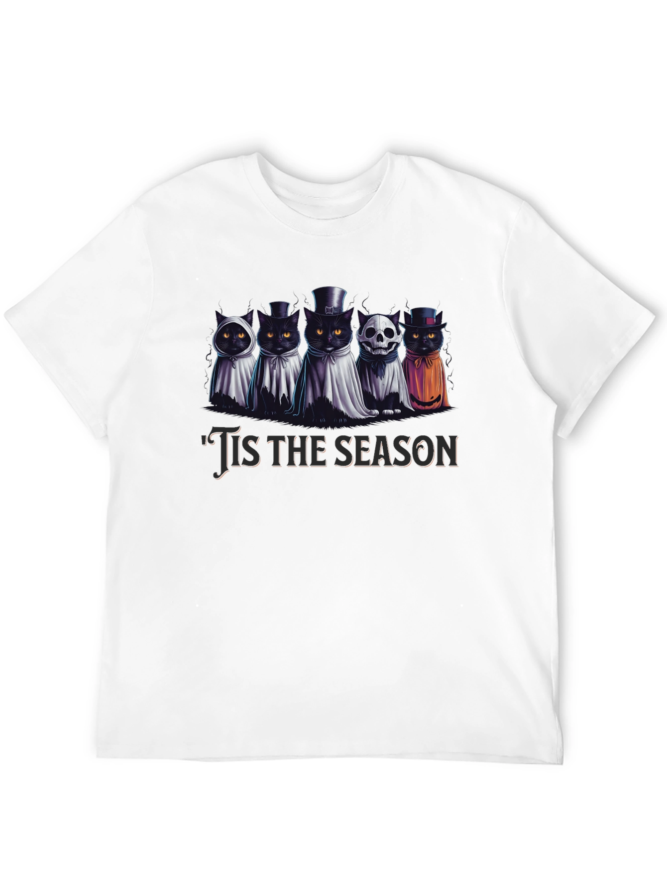 Spooky Cats Tis the Season Halloween T-Shirt