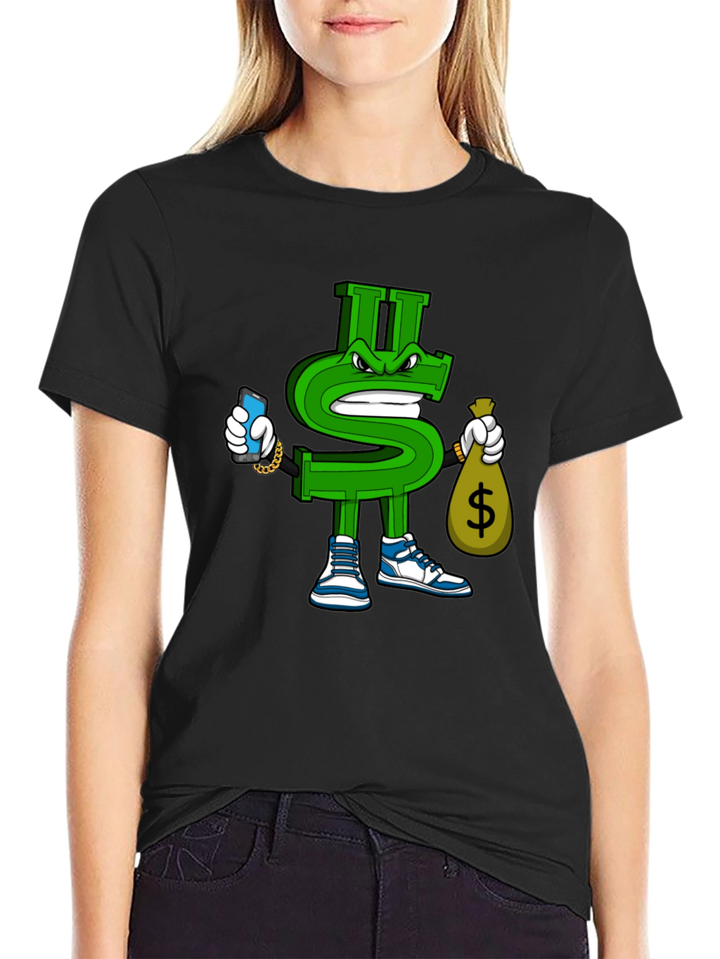 Dollar Sign Graphic T-Shirt - Streetwear Style