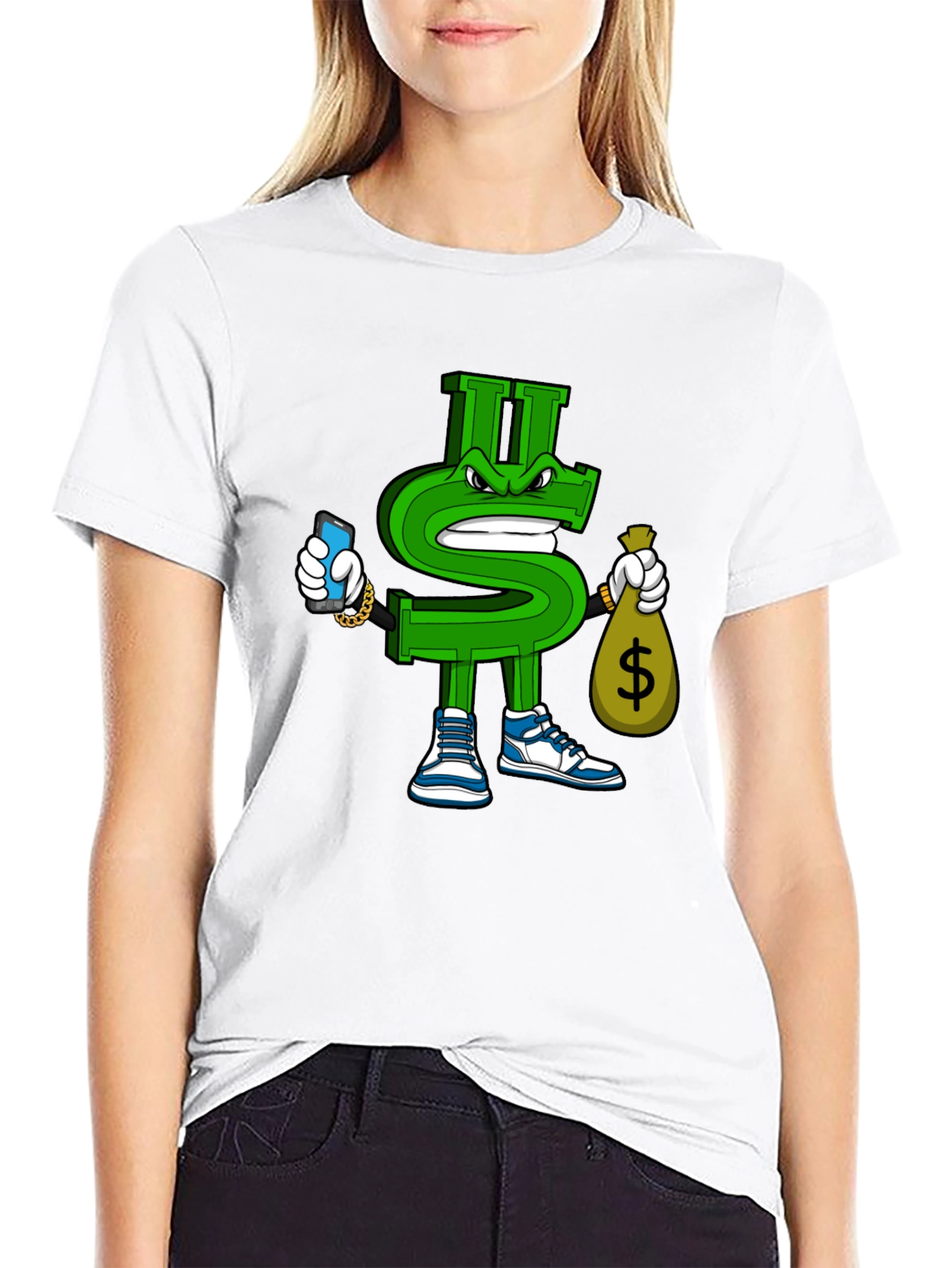 Dollar Sign Graphic T-Shirt - Streetwear Style
