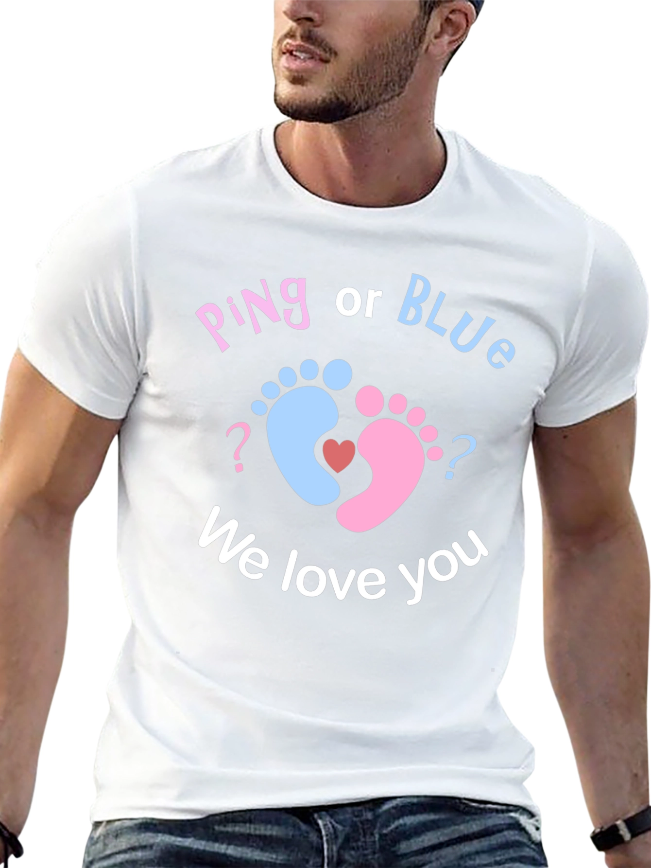 Pink or Blue? Baby Gender Reveal T-Shirt