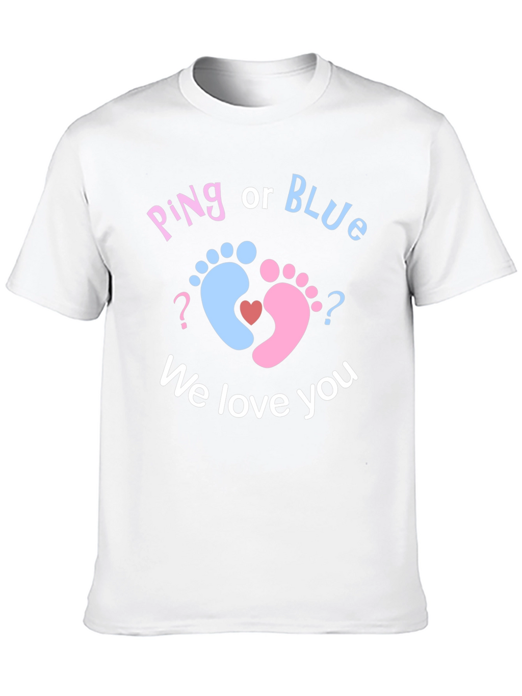 Pink or Blue? Baby Gender Reveal T-Shirt