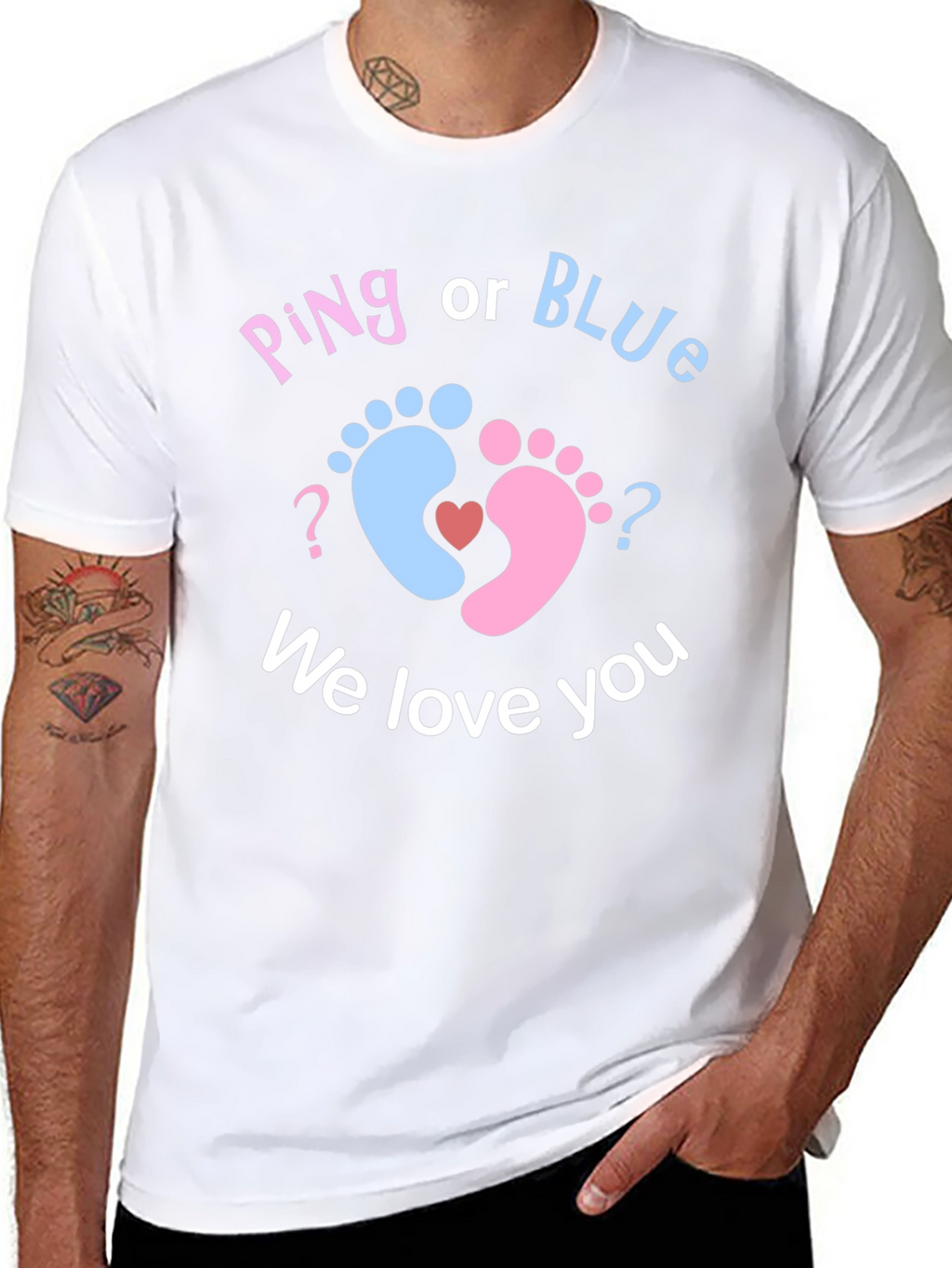Pink or Blue? Baby Gender Reveal T-Shirt