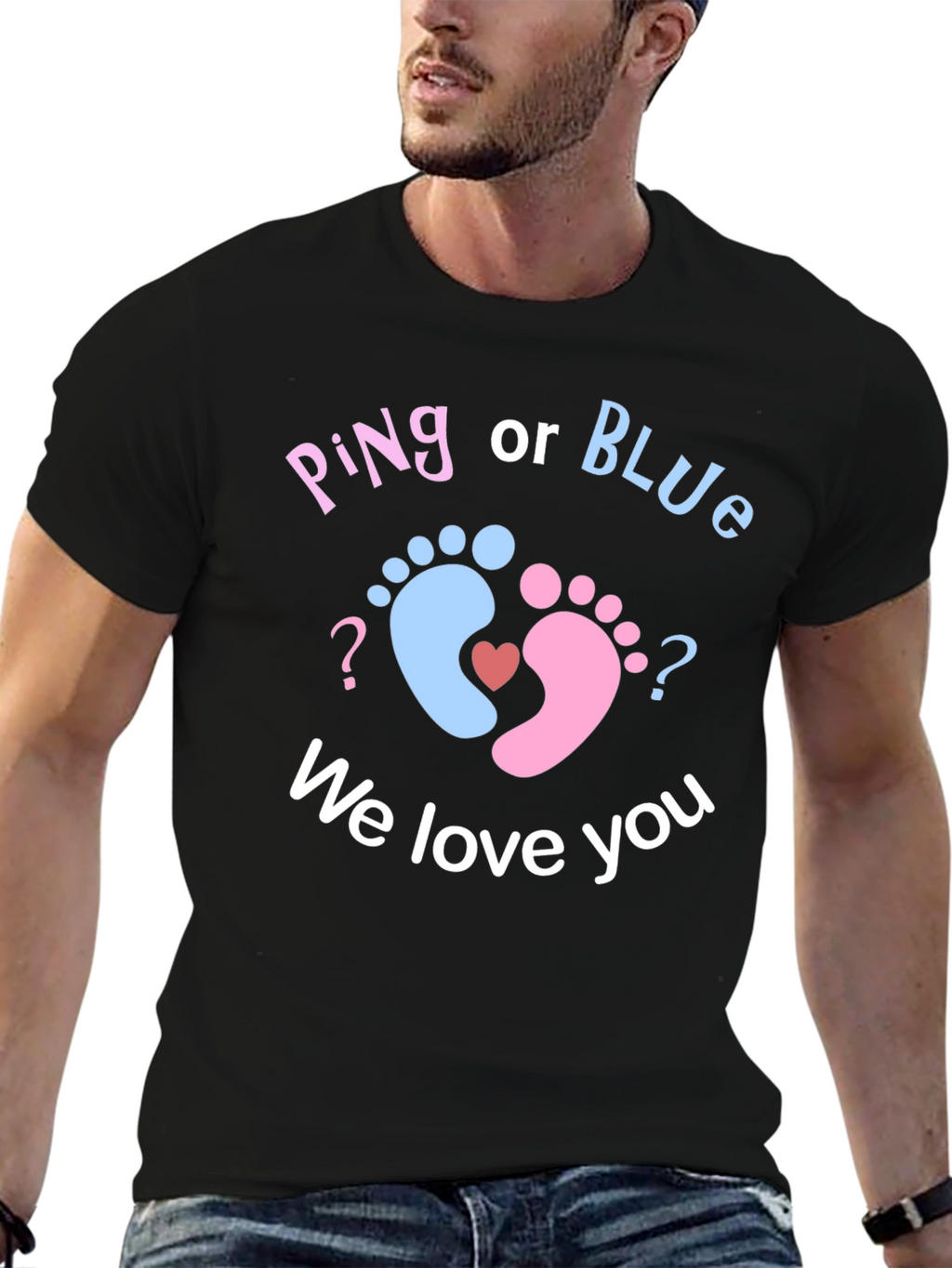 Pink or Blue? Baby Gender Reveal T-Shirt