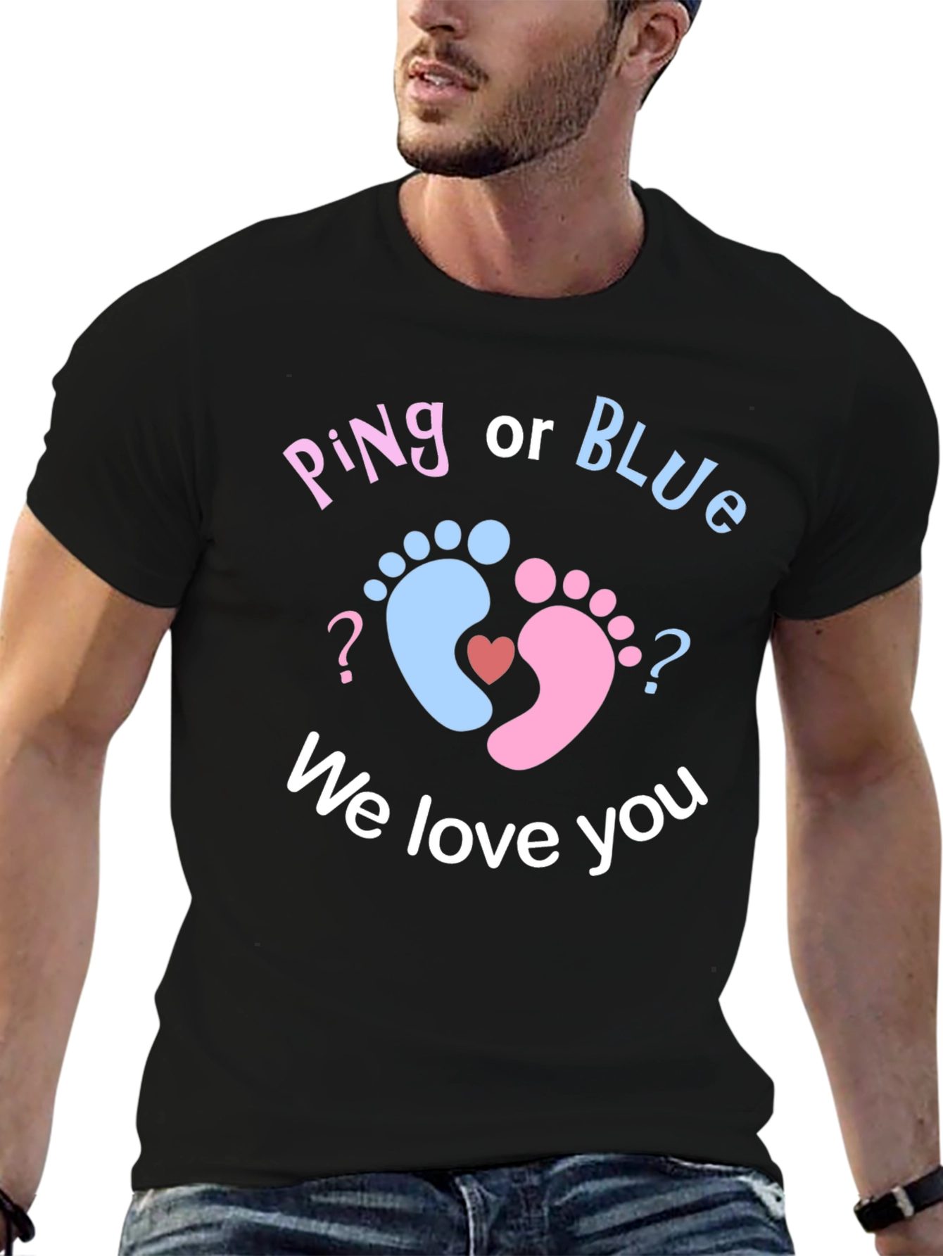 Pink or Blue? Baby Gender Reveal T-Shirt