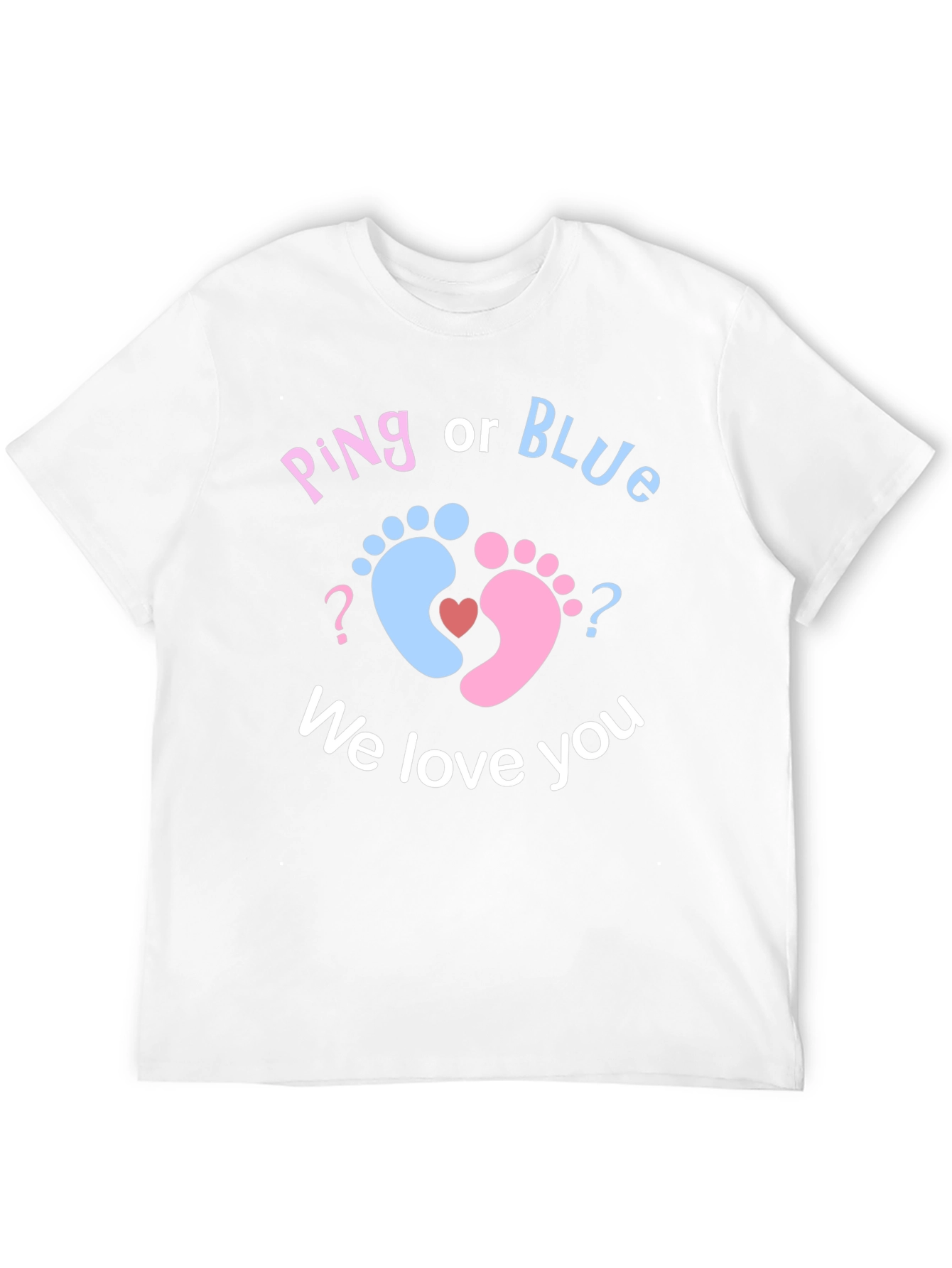 Pink or Blue? Baby Gender Reveal T-Shirt