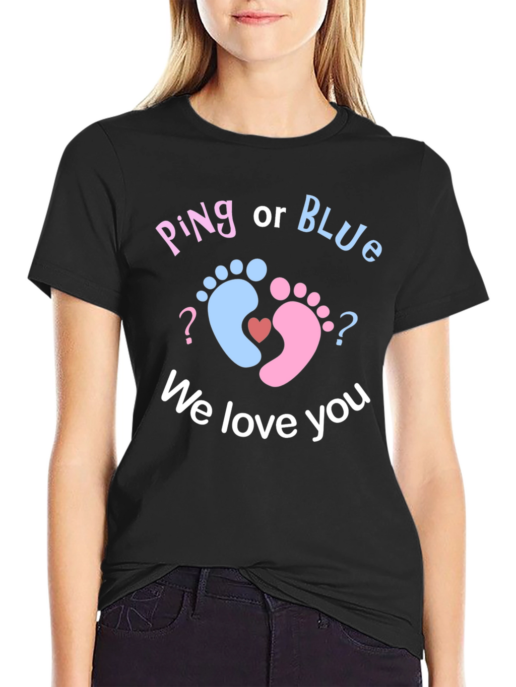Pink or Blue? Baby Gender Reveal T-Shirt
