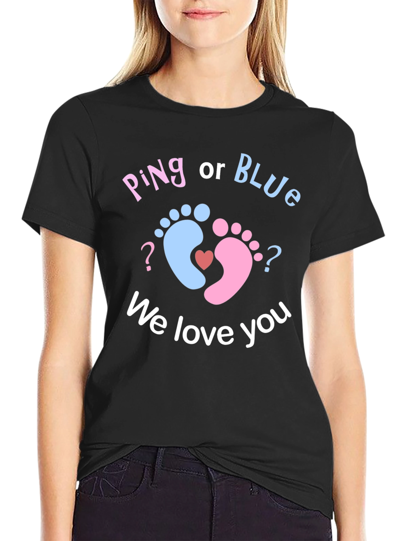 Pink or Blue? Baby Gender Reveal T-Shirt