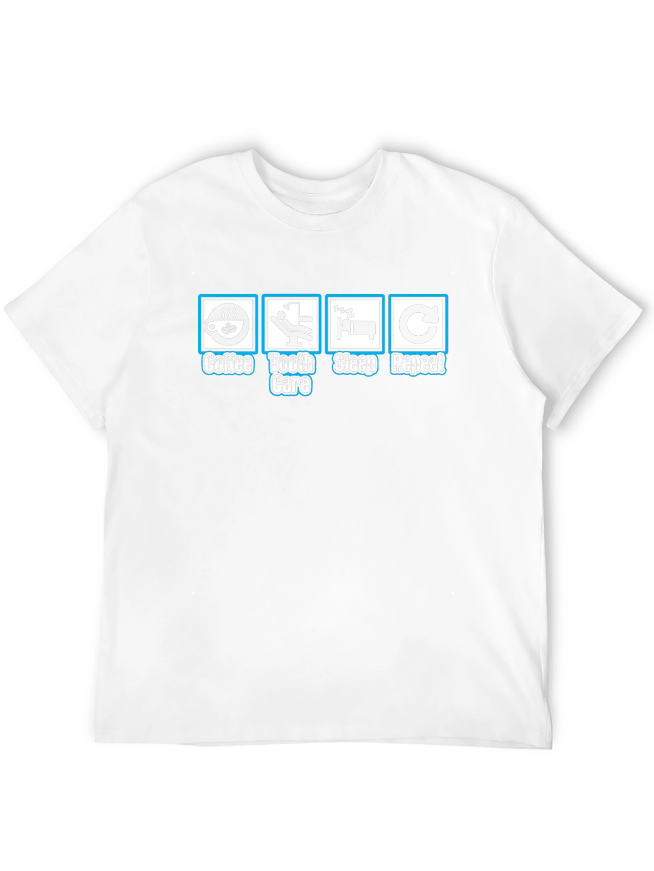 Coffee Tooth Care Sleep Repeat T-Shirt