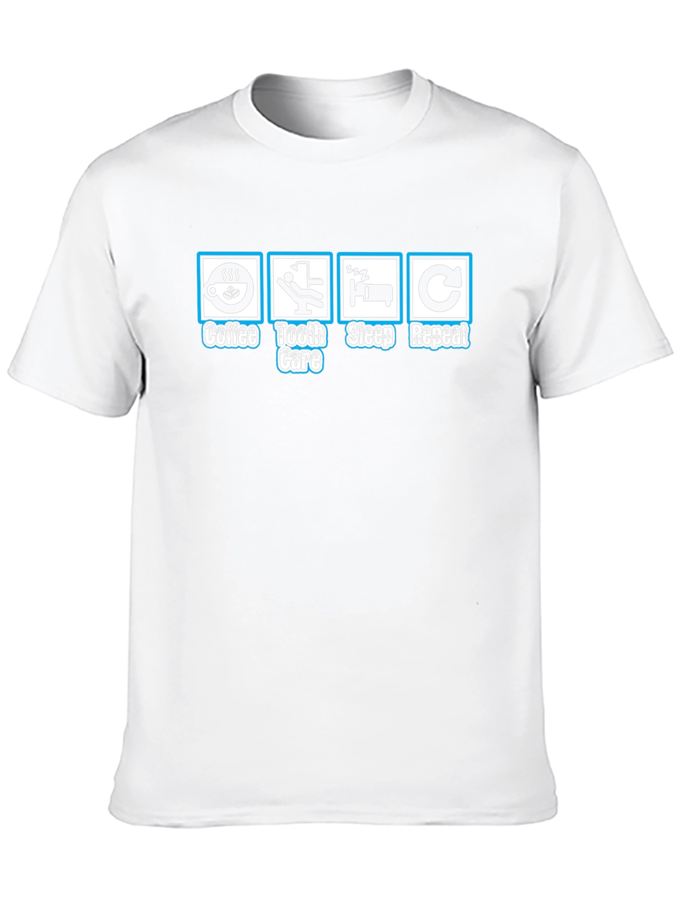 Coffee Tooth Care Sleep Repeat T-Shirt