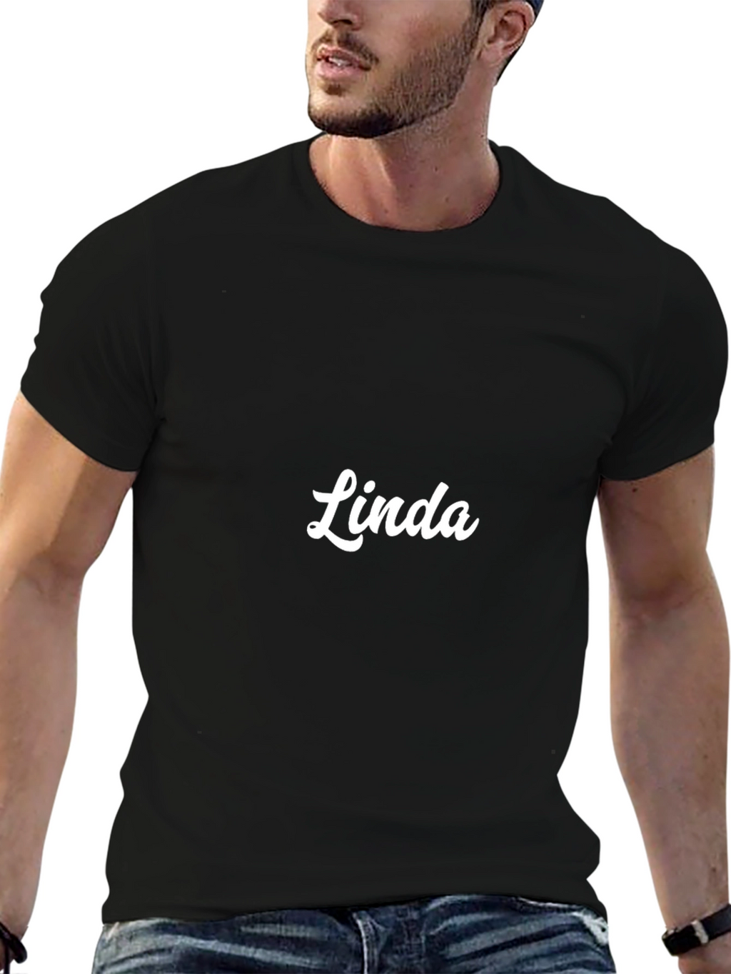 Linda Graphic Tee - Black Casual T-Shirt