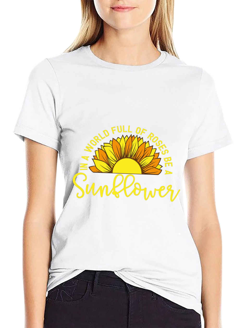 Be a Sunflower Graphic T-Shirt - Positive Vibes