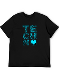 Techno Love Black Graphic T-Shirt