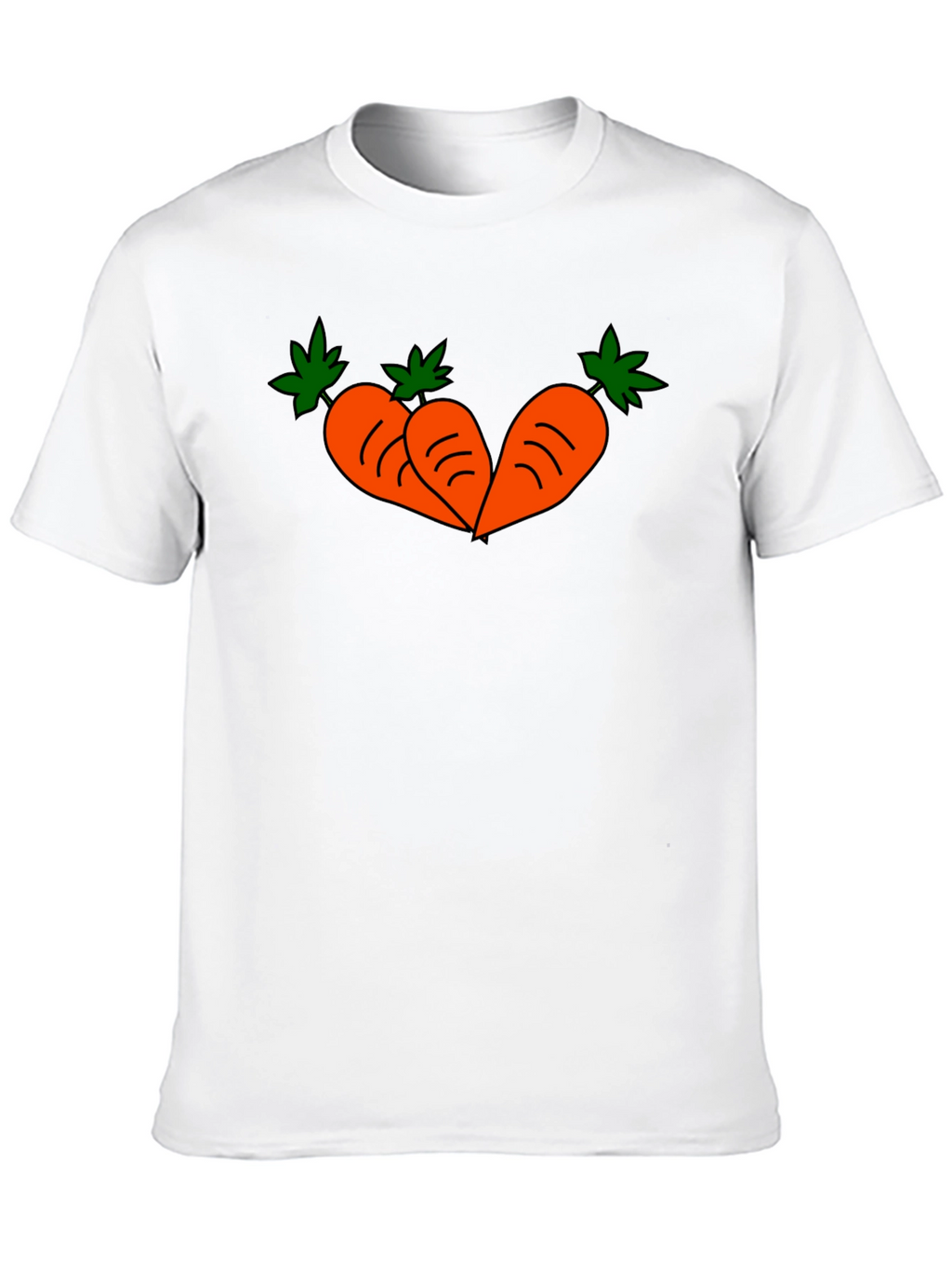 Carrot Trio Graphic T-Shirt - Black
