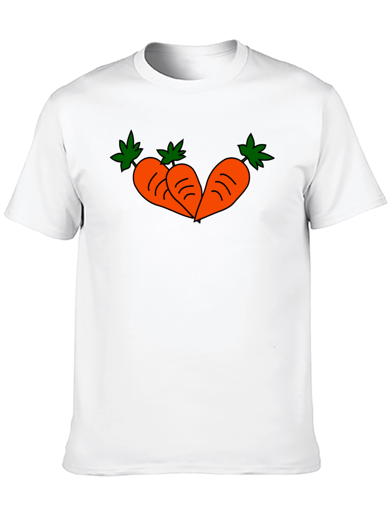 Carrot Trio Graphic T-Shirt - Black