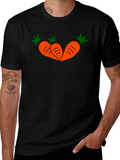 Carrot Trio Graphic T-Shirt - Black