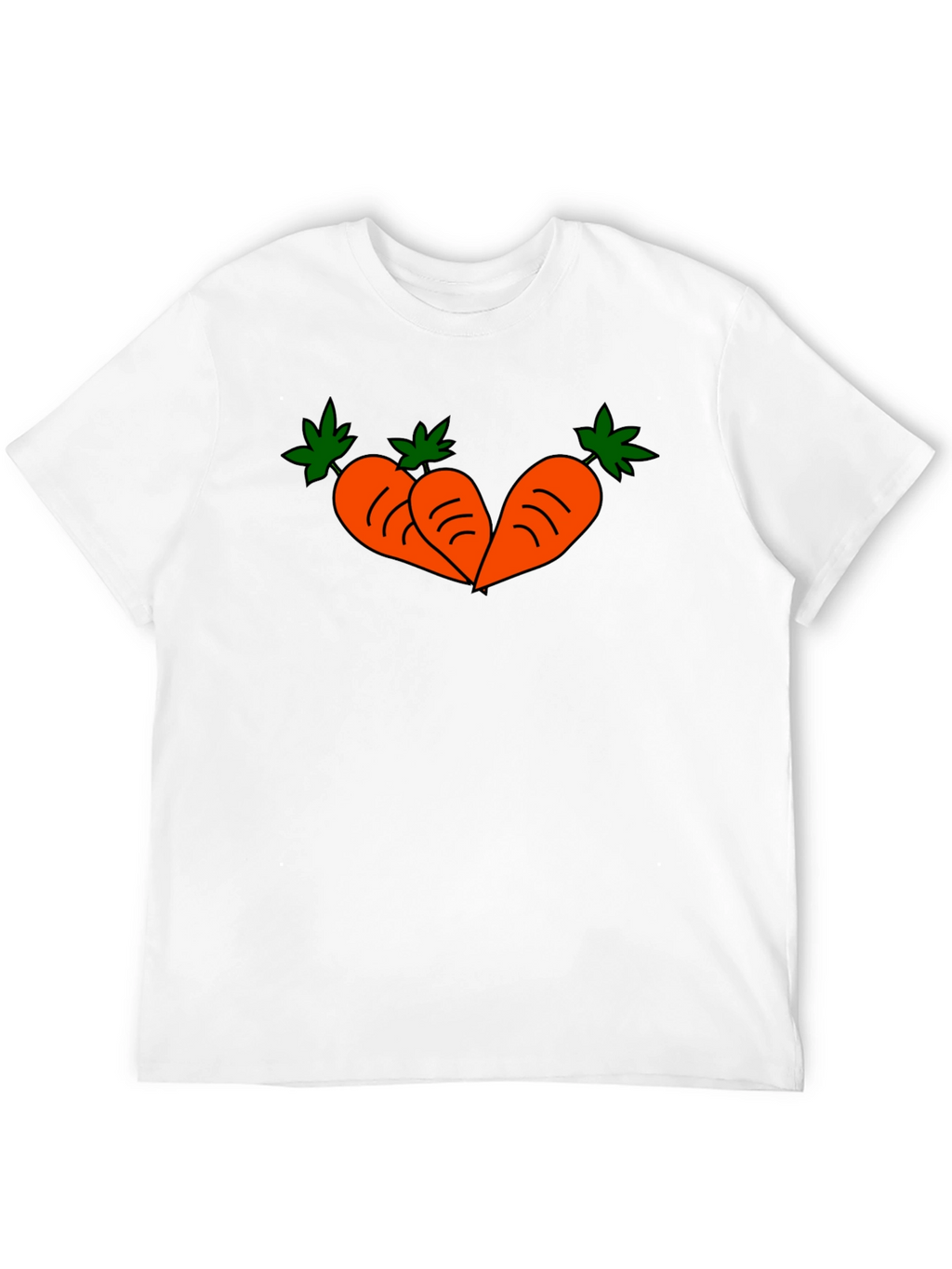 Carrot Trio Graphic T-Shirt - Black