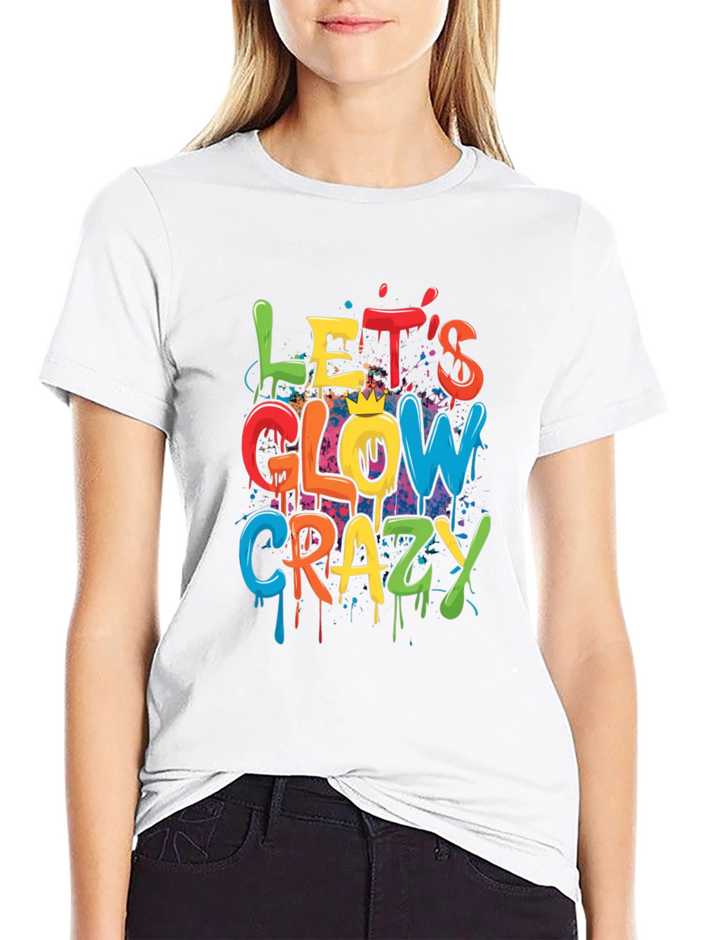 Lets Glow Crazy Graphic T-Shirt