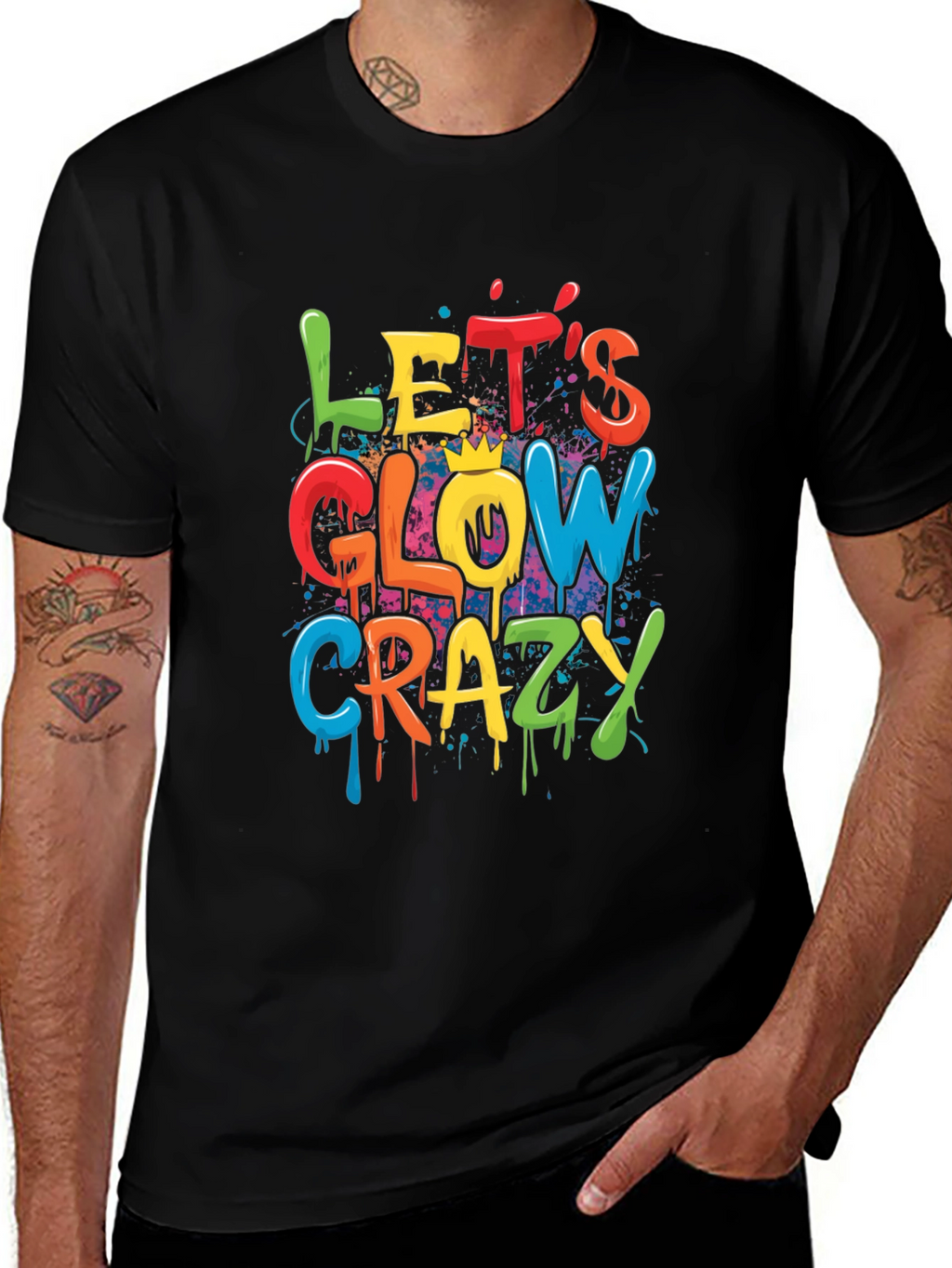Lets Glow Crazy Graphic T-Shirt