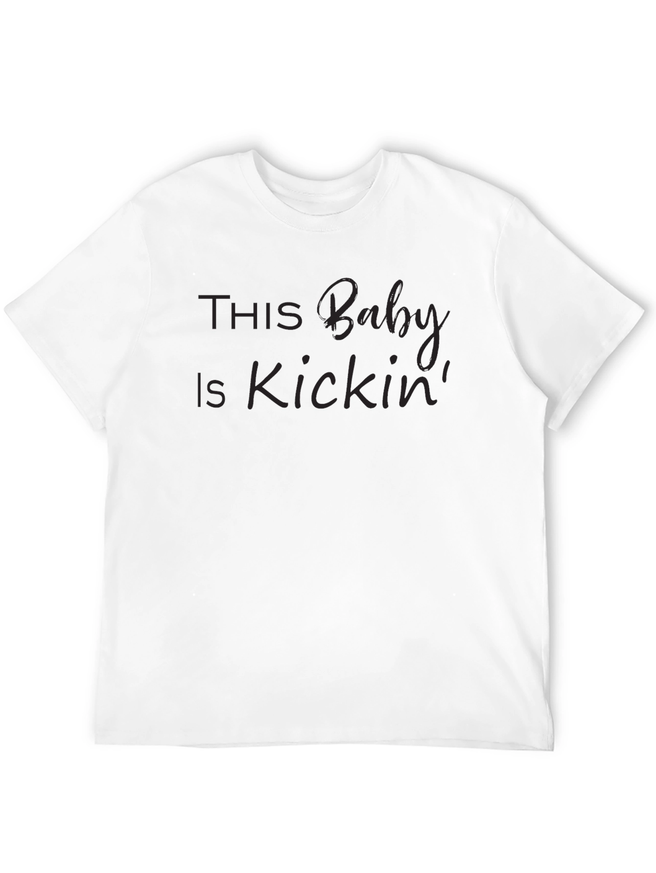 This Baby Is Kickin Black T-Shirt