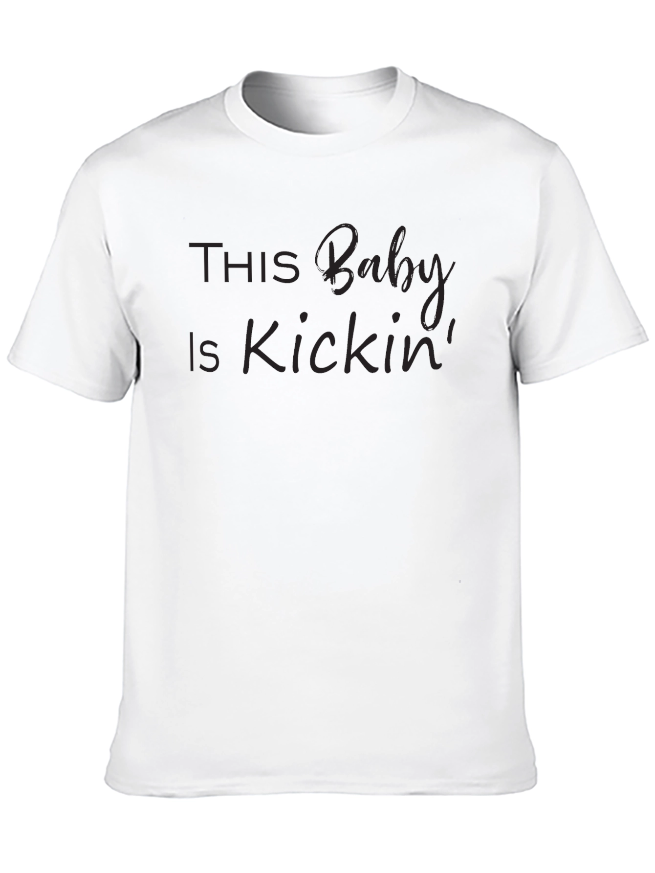This Baby Is Kickin Black T-Shirt