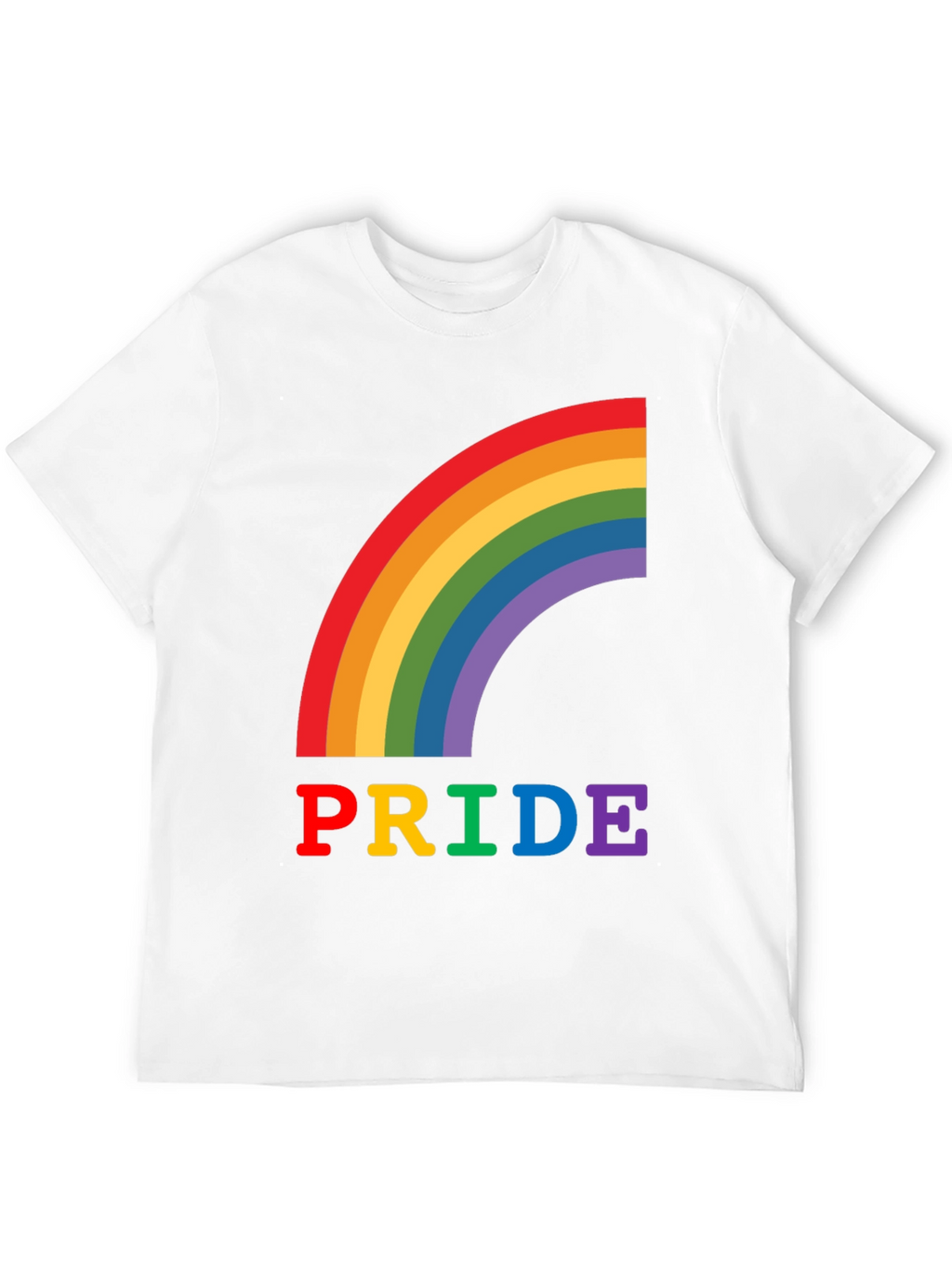 Pride Rainbow Graphic Tee - Black Cotton T-Shirt