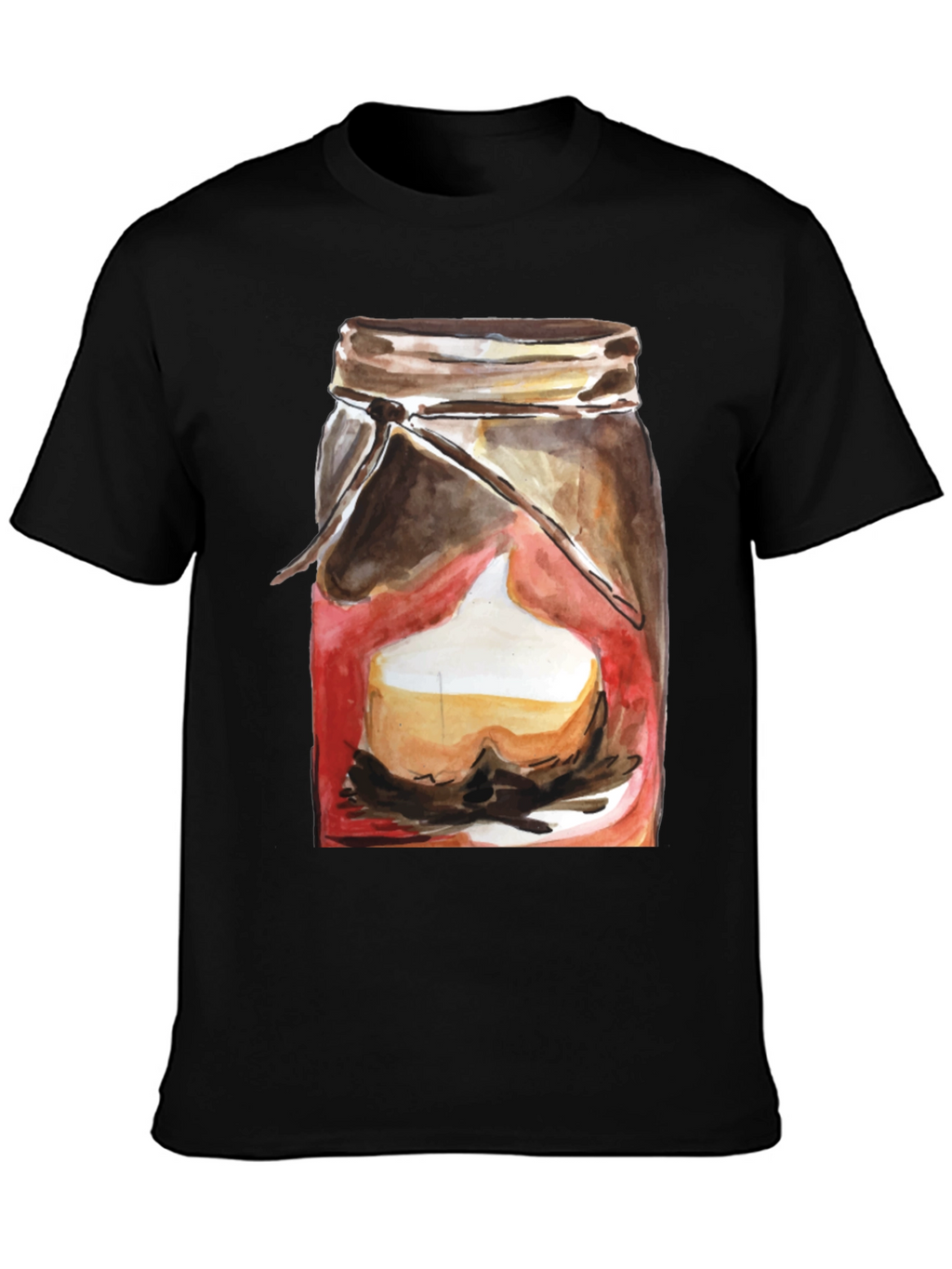 Mason Jar Dessert Graphic Tee - Black