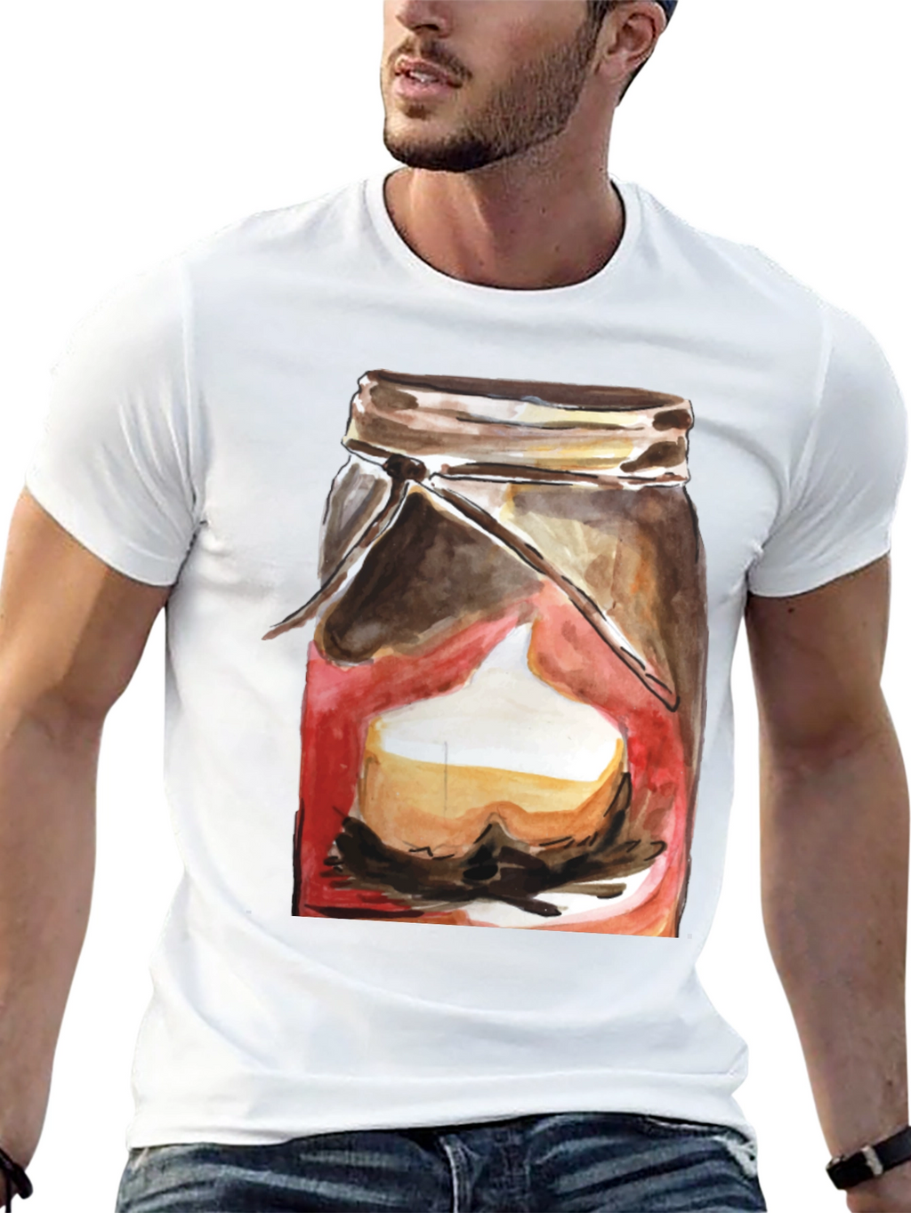 Mason Jar Dessert Graphic Tee - Black