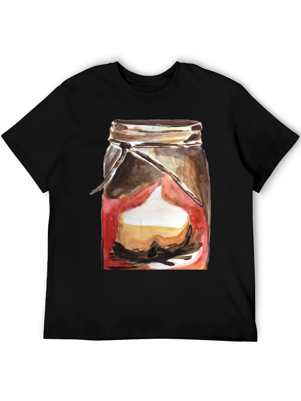Mason Jar Dessert Graphic Tee - Black
