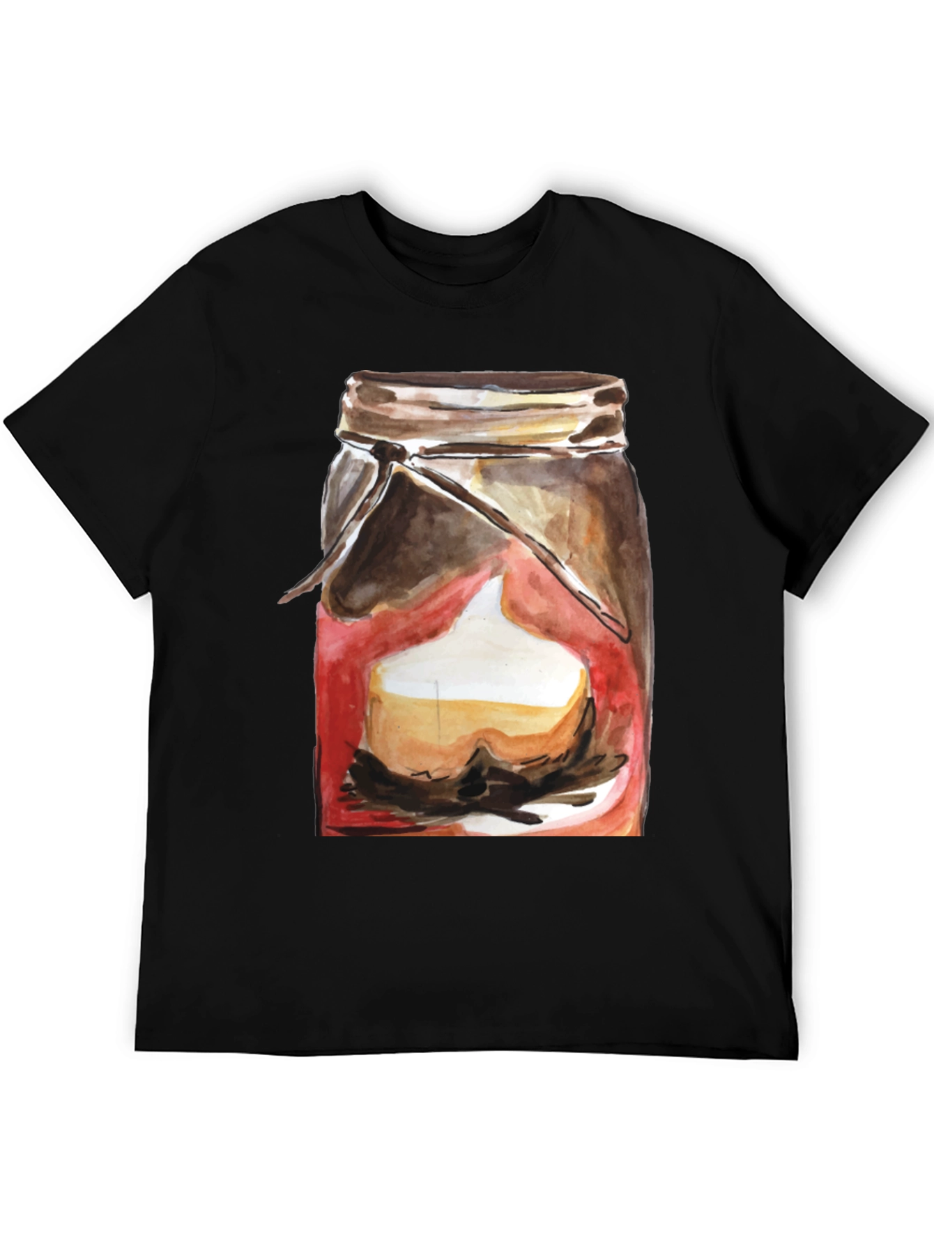 Mason Jar Dessert Graphic Tee - Black