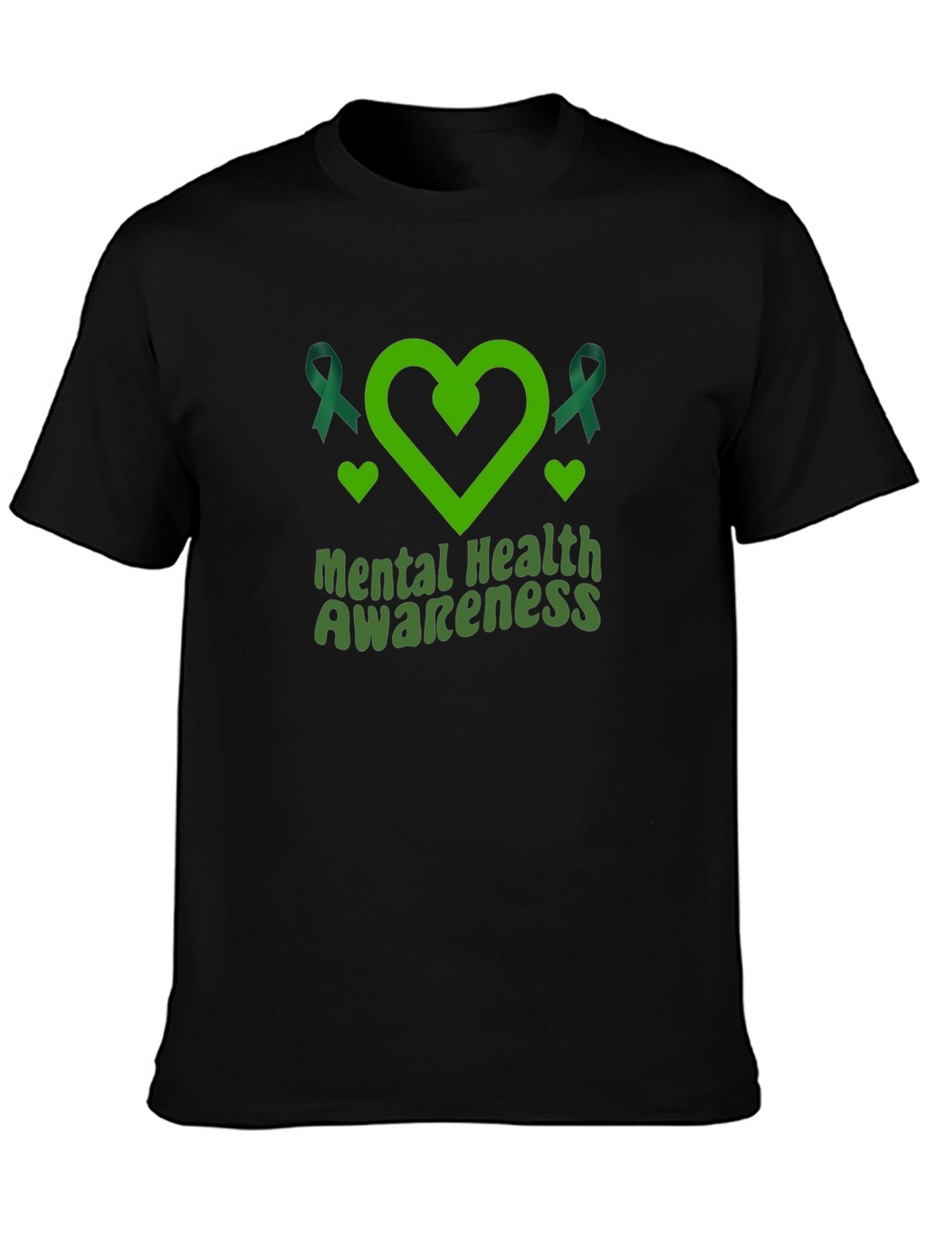Mental Health Awareness Ribbon Heart T-Shirt
