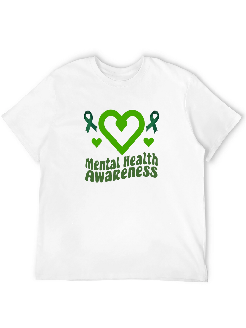 Mental Health Awareness Ribbon Heart T-Shirt