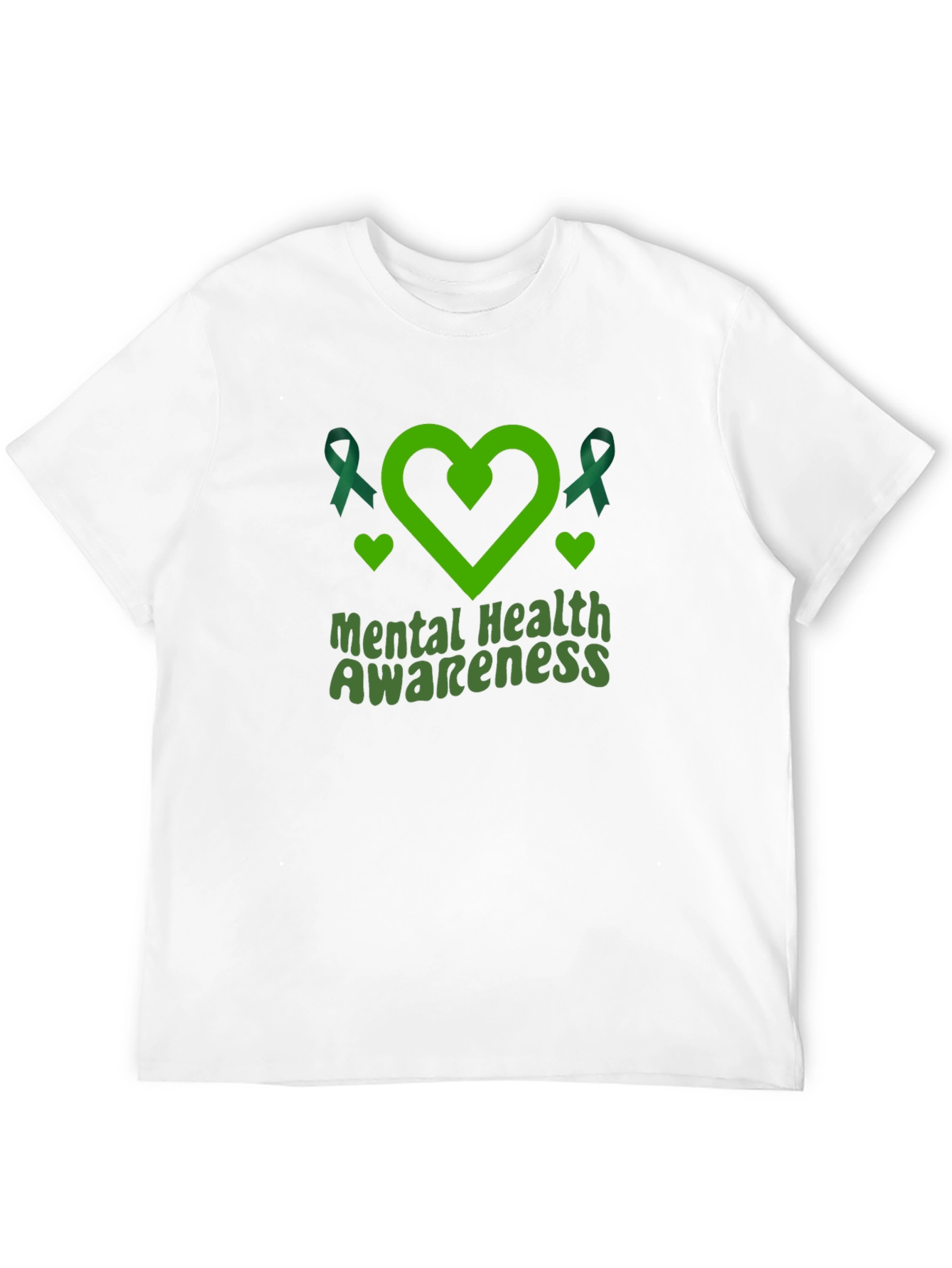 Mental Health Awareness Ribbon Heart T-Shirt