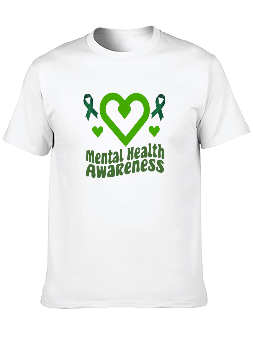 Mental Health Awareness Ribbon Heart T-Shirt