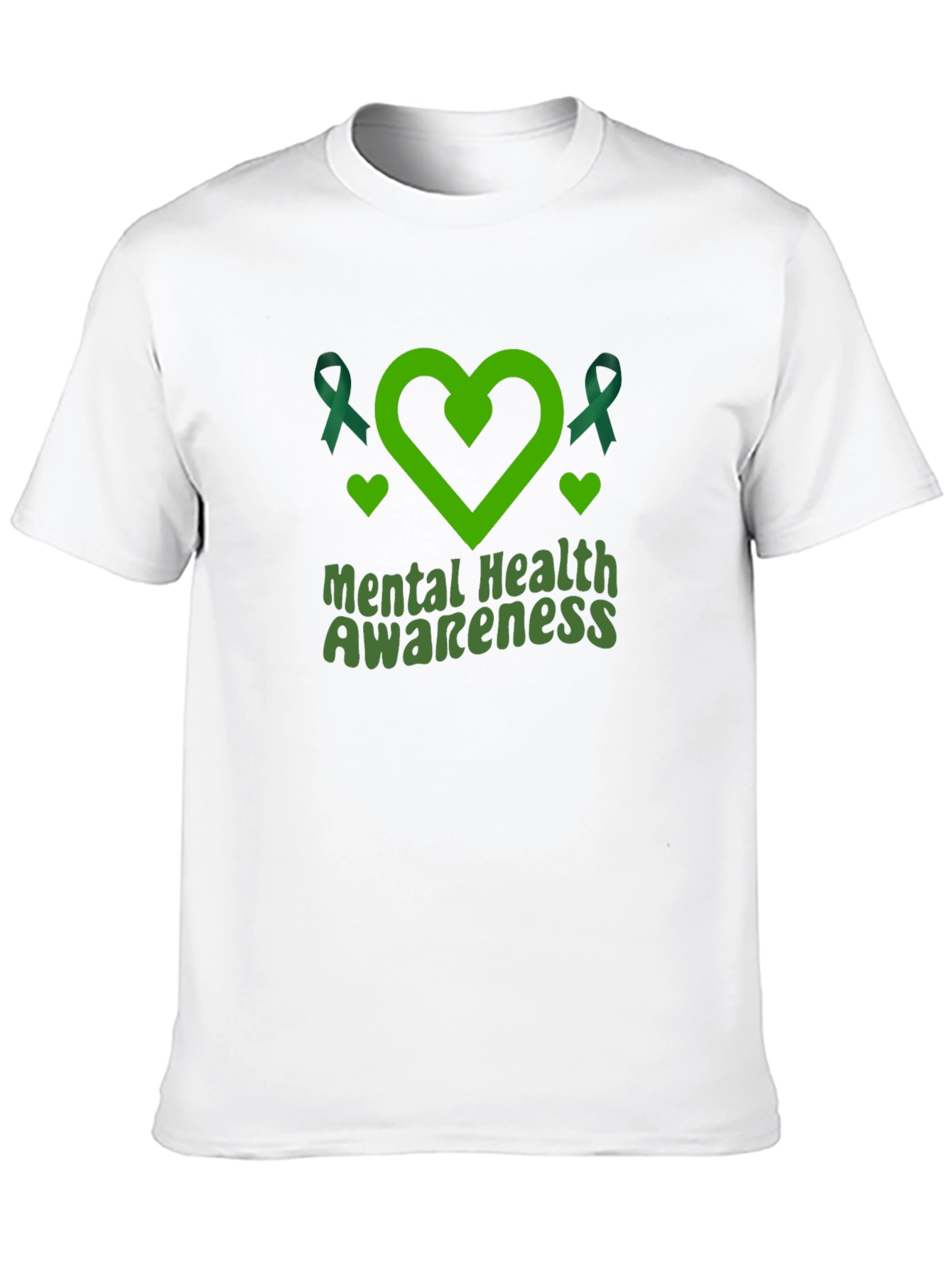 Mental Health Awareness Ribbon Heart T-Shirt