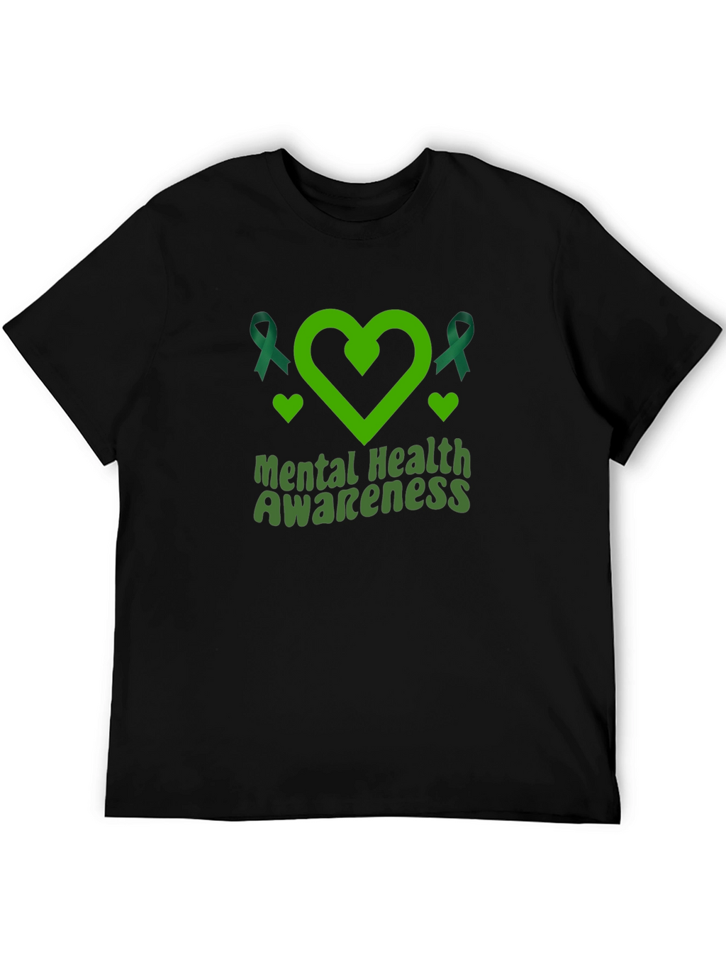 Mental Health Awareness Ribbon Heart T-Shirt