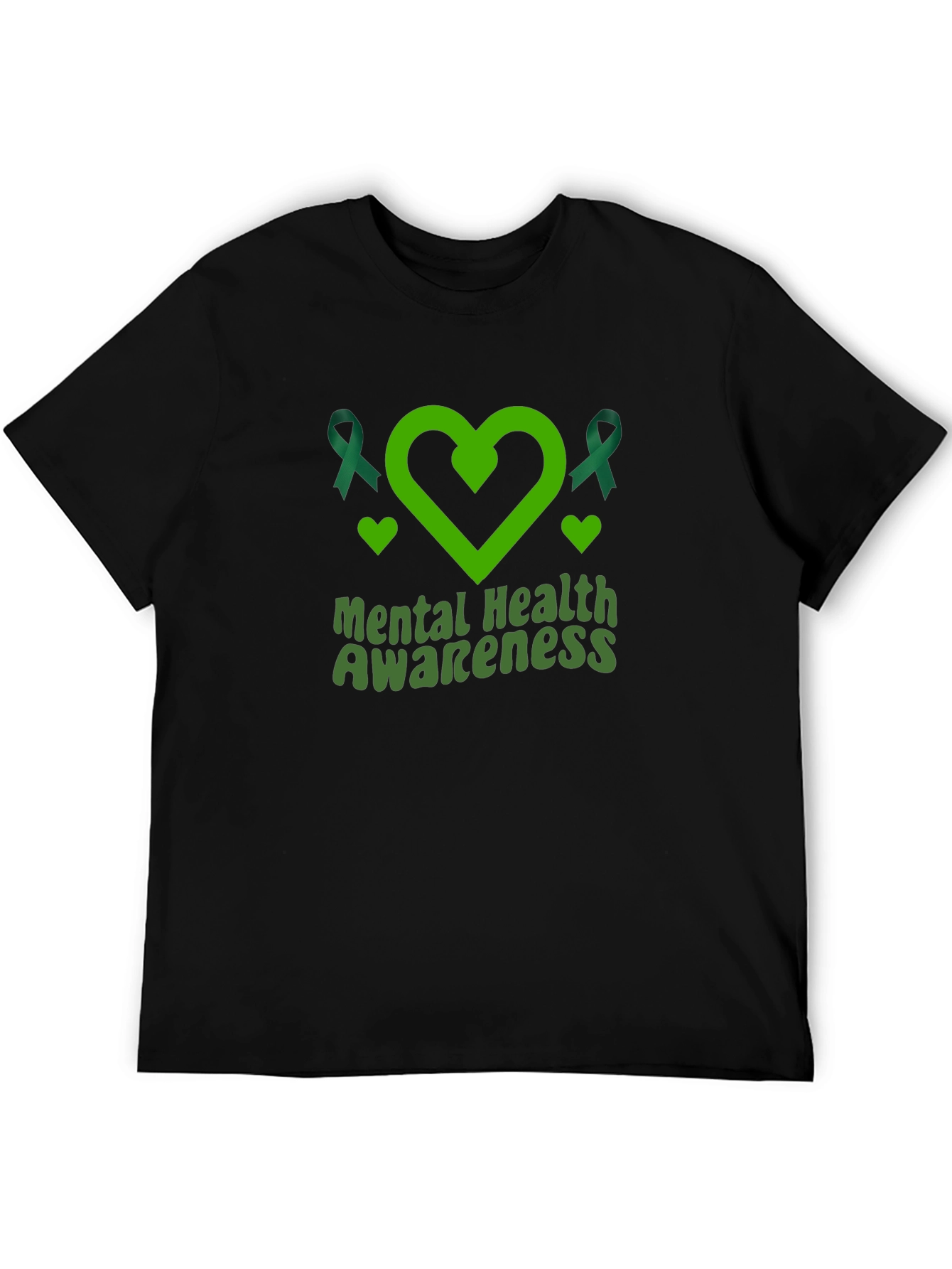 Mental Health Awareness Ribbon Heart T-Shirt
