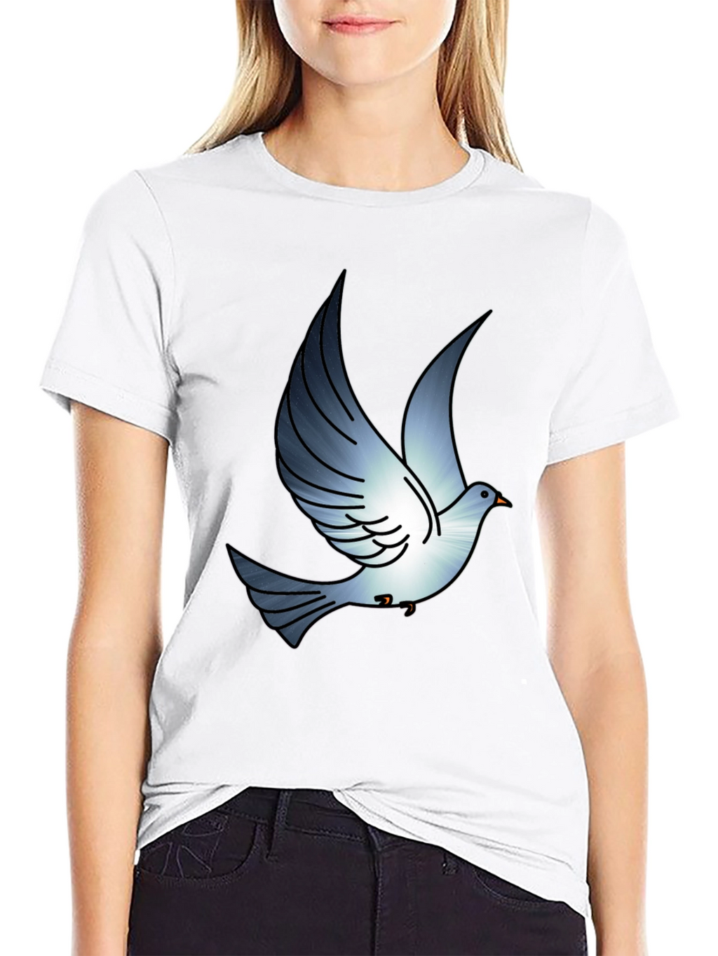 Dove Graphic Print Black T-Shirt