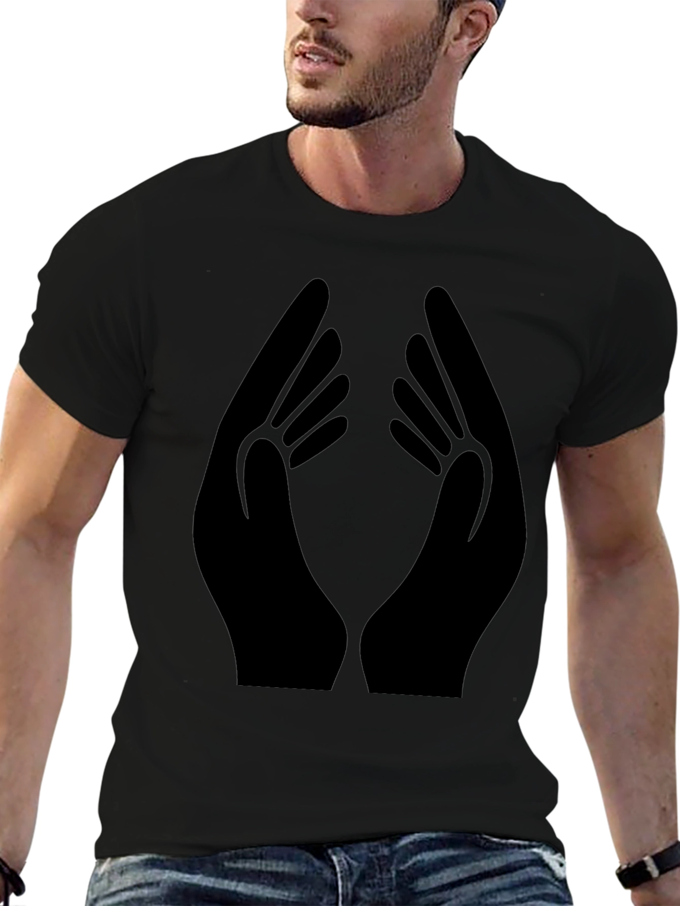 Hands Graphic T-Shirt - Stylish & Comfortable