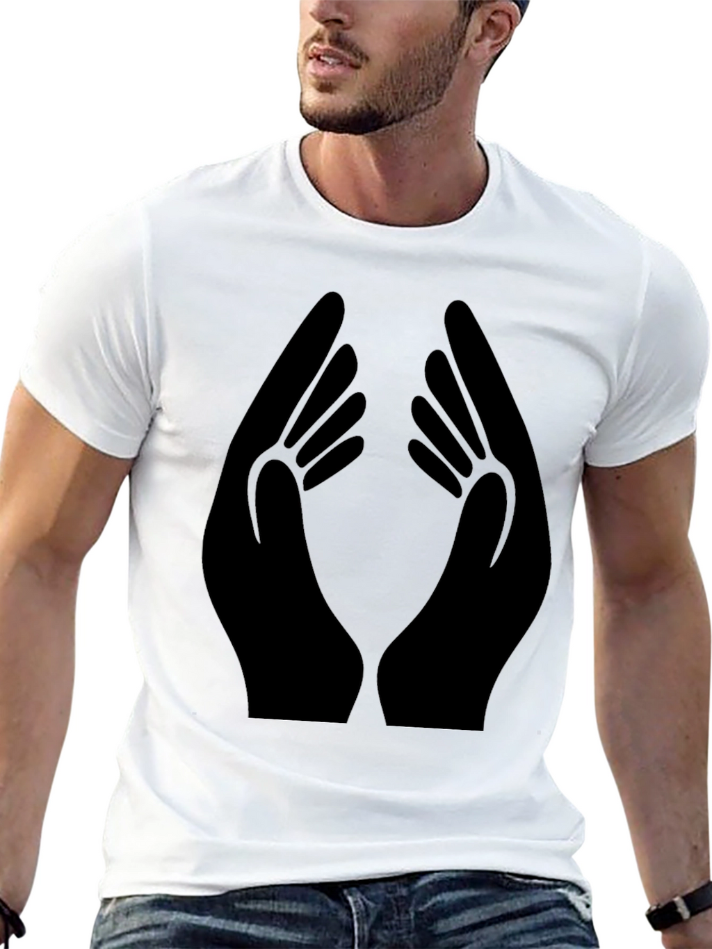 Hands Graphic T-Shirt - Stylish & Comfortable