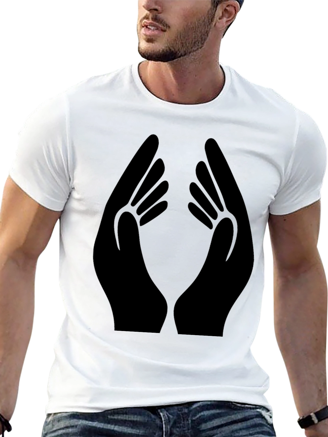 Hands Graphic T-Shirt - Stylish & Comfortable