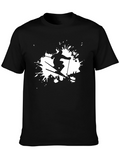 Skiing Graphic Black T-Shirt