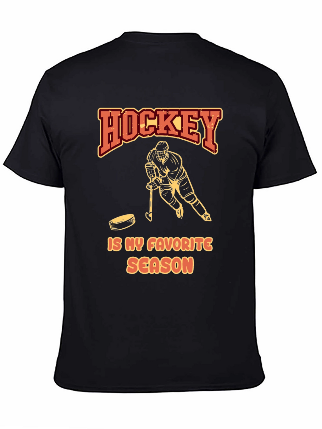 Hockey Is My Favorite Season Black T-Shirt