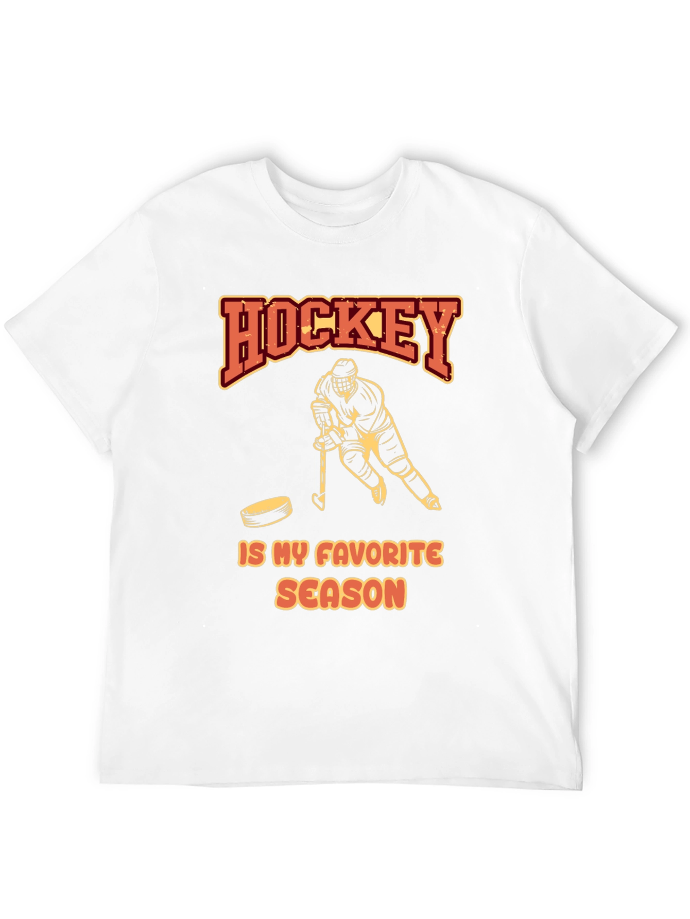 Hockey Is My Favorite Season Black T-Shirt