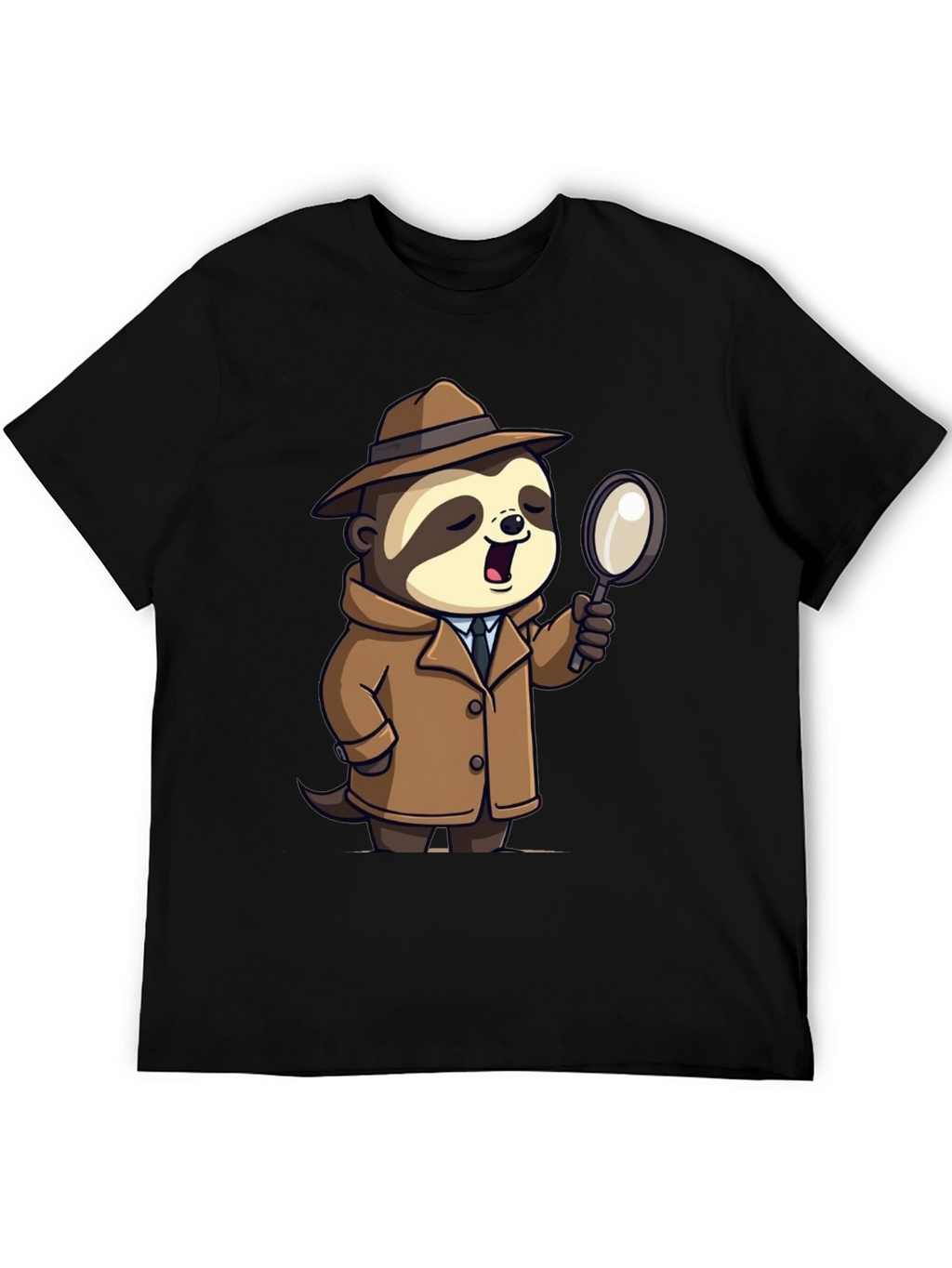 Detective Sloth Graphic Tee - Sleuth in Style!