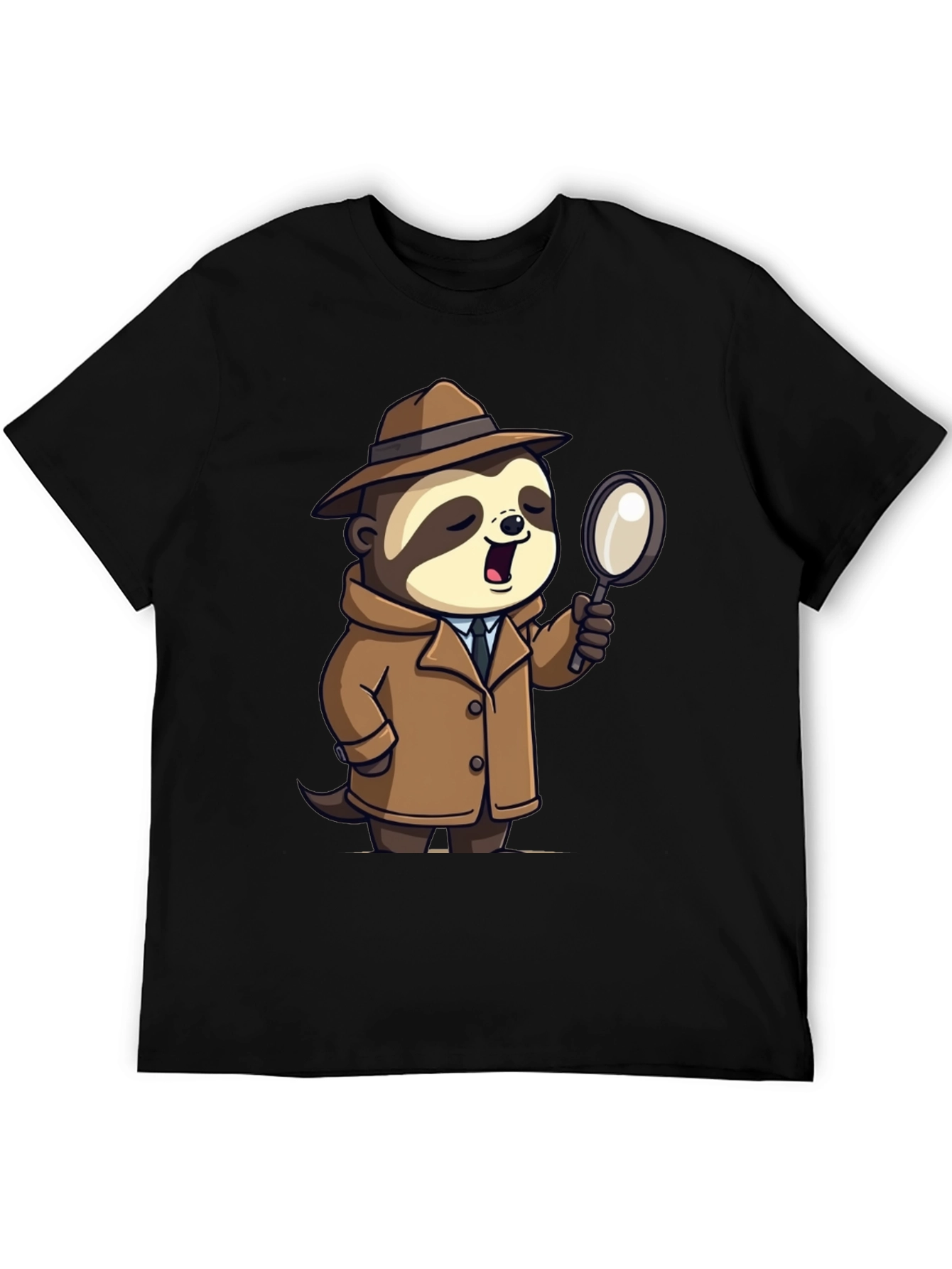 Detective Sloth Graphic Tee - Sleuth in Style!